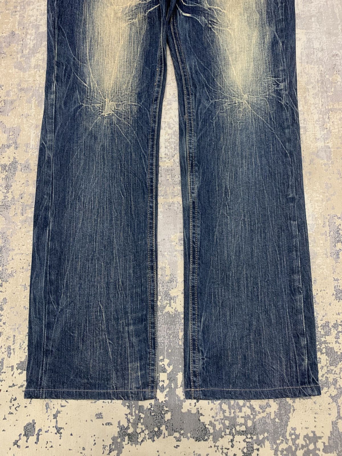 If Six Was Nine Blow by Blue Archive Y2K Faded Flare Straight Leg Jeans Size US 33 - 3 Thumbnail