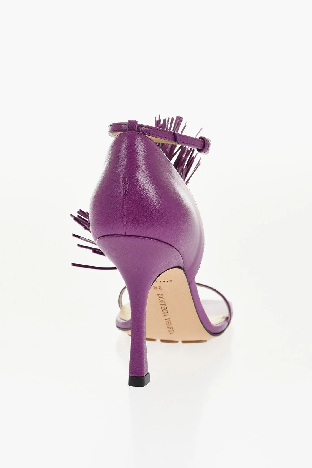 Bottega Veneta og1mm0426 Leather Sandals in Purple Size US 8.5 / IT 38.5 - 2 Thumbnail