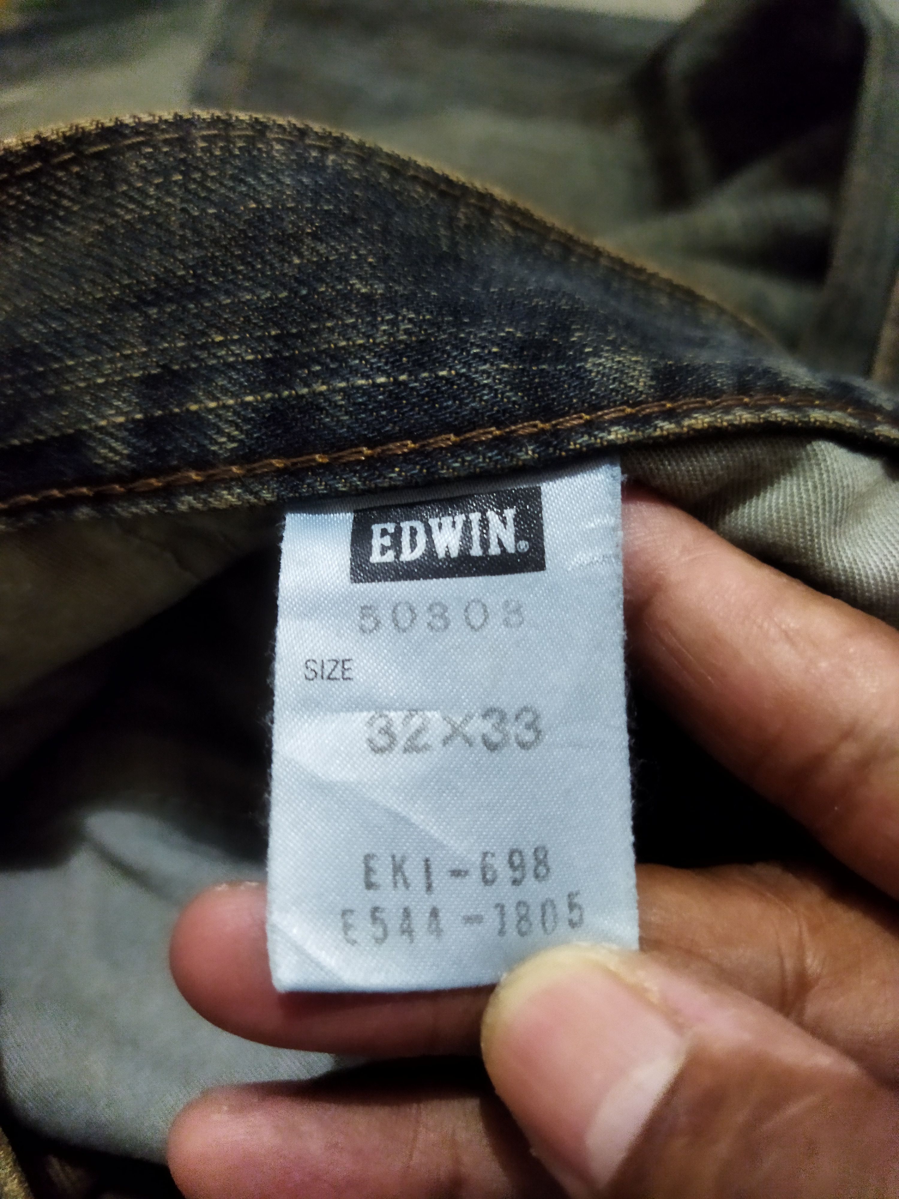 Edwin VINTAGE EDWIN 503 DISTRESSED FADED BLACK JEANS PANTS Size US 32 / EU 48 - 13 Thumbnail