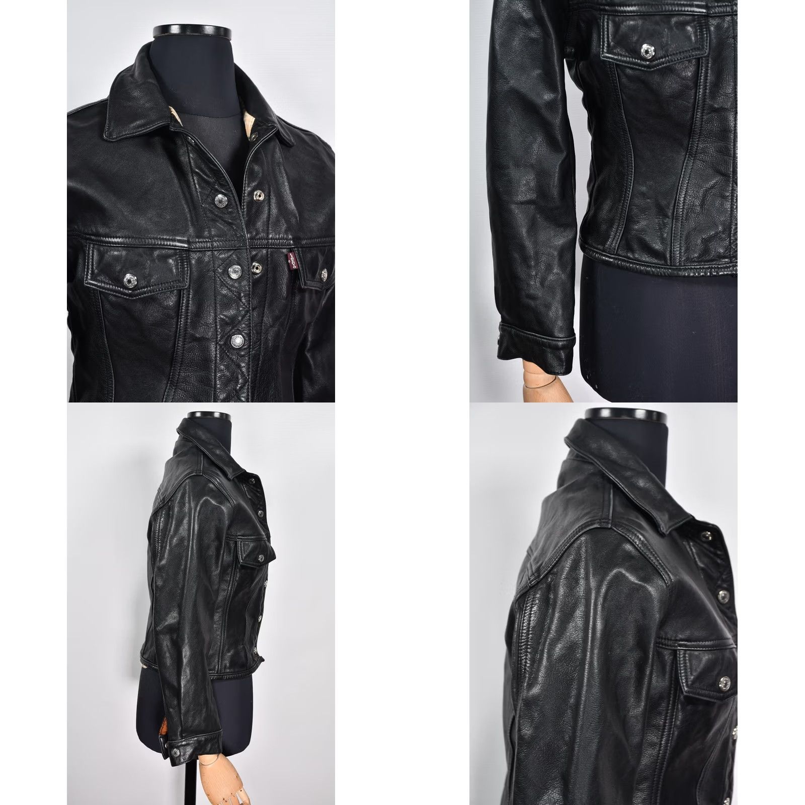 Vintage LIBERTO Jacket Outerwear Women's Vintage Leather Jacket M Black Motorcycle Jacket Size M / US 6-8 / IT 42-44 - 8 Thumbnail