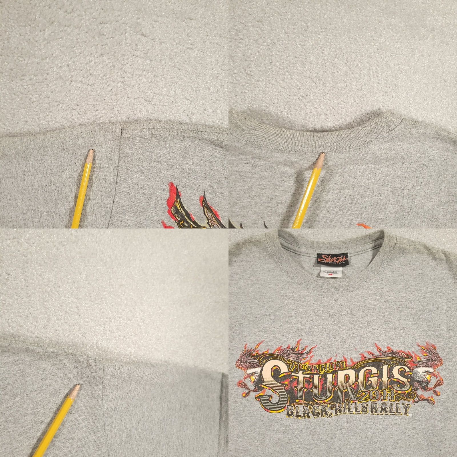 Vintage Sturgis Black Hills Rally 2011 South Dakota T Shirt Men’s Size M Biker Wear Shirt Men M Gray Short Sleeve Crew Neck Cotton Knit Size US M / EU 48-50 / 2 - 8 Thumbnail