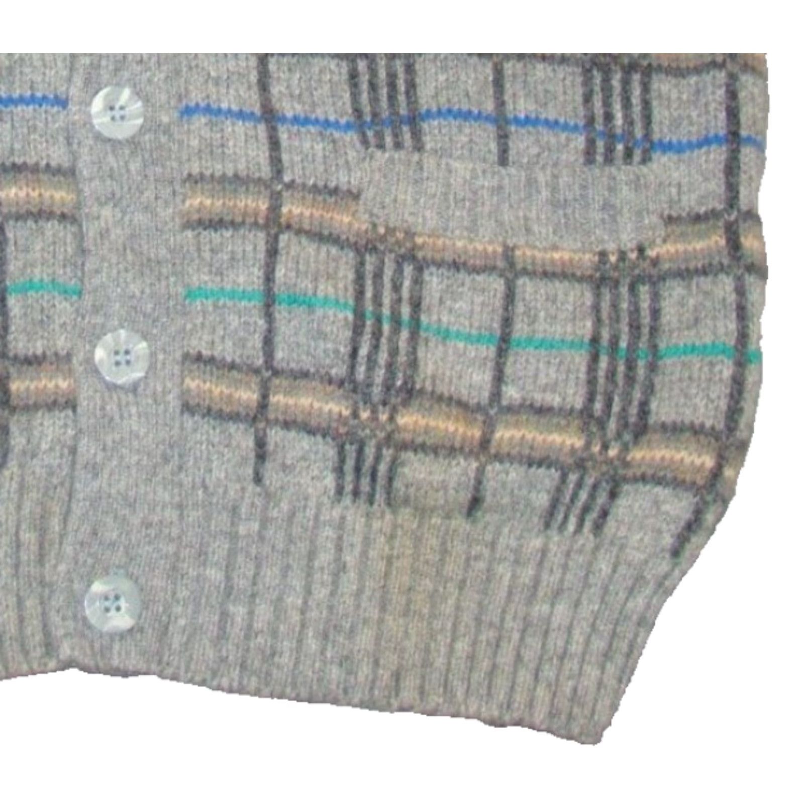 Vintage VINTAGE Fox Collection Cardigan Vest Mens M Gray Plaid Wool Button V-Neck Sleeveless 70% Wool 30% Acrylic Pockets Casual Classic Designer Size US M / EU 48-50 / 2 - 2 Thumbnail