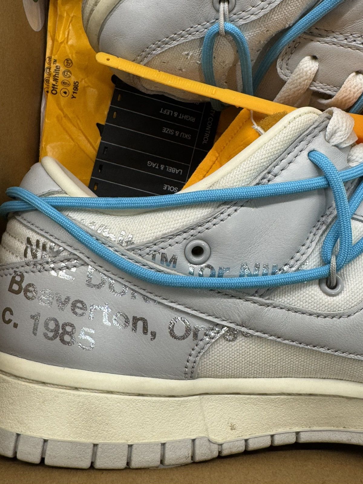 Nike × Off-White × Virgil Abloh Off-White x Nike Dunk Low Lot 02 Size US 10 / EU 43 - 8 Thumbnail