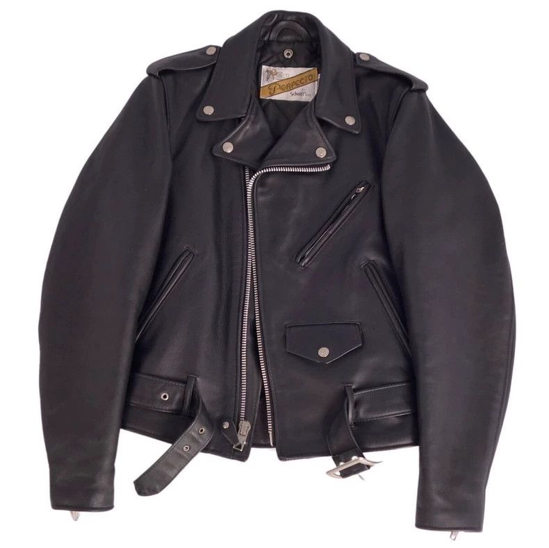 Schott Schott Cable-stayed leather jacket, heavy cowhide Size US XXS / EU 40 - 2 Thumbnail