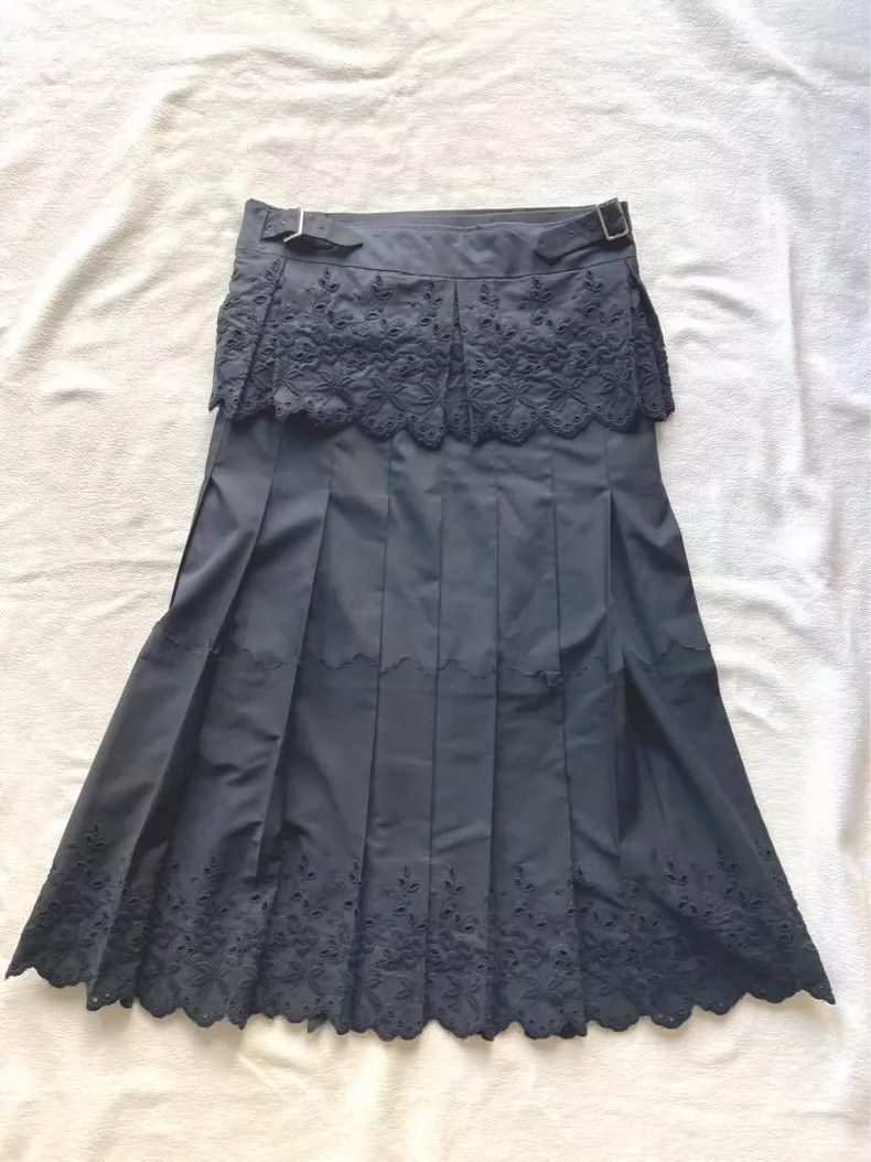 Comme des Garcons Comme Des Garcons Lace pleated skirt 2503-Nextarrow Size S / US 4 / IT 40 - 1 Thumbnail