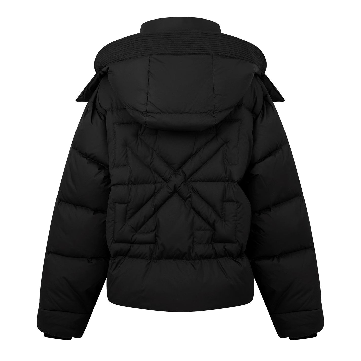 Off-White o1g2r1mq0125 Puffer Jacket in Black Size S / US 4 / IT 40 - 2 Thumbnail