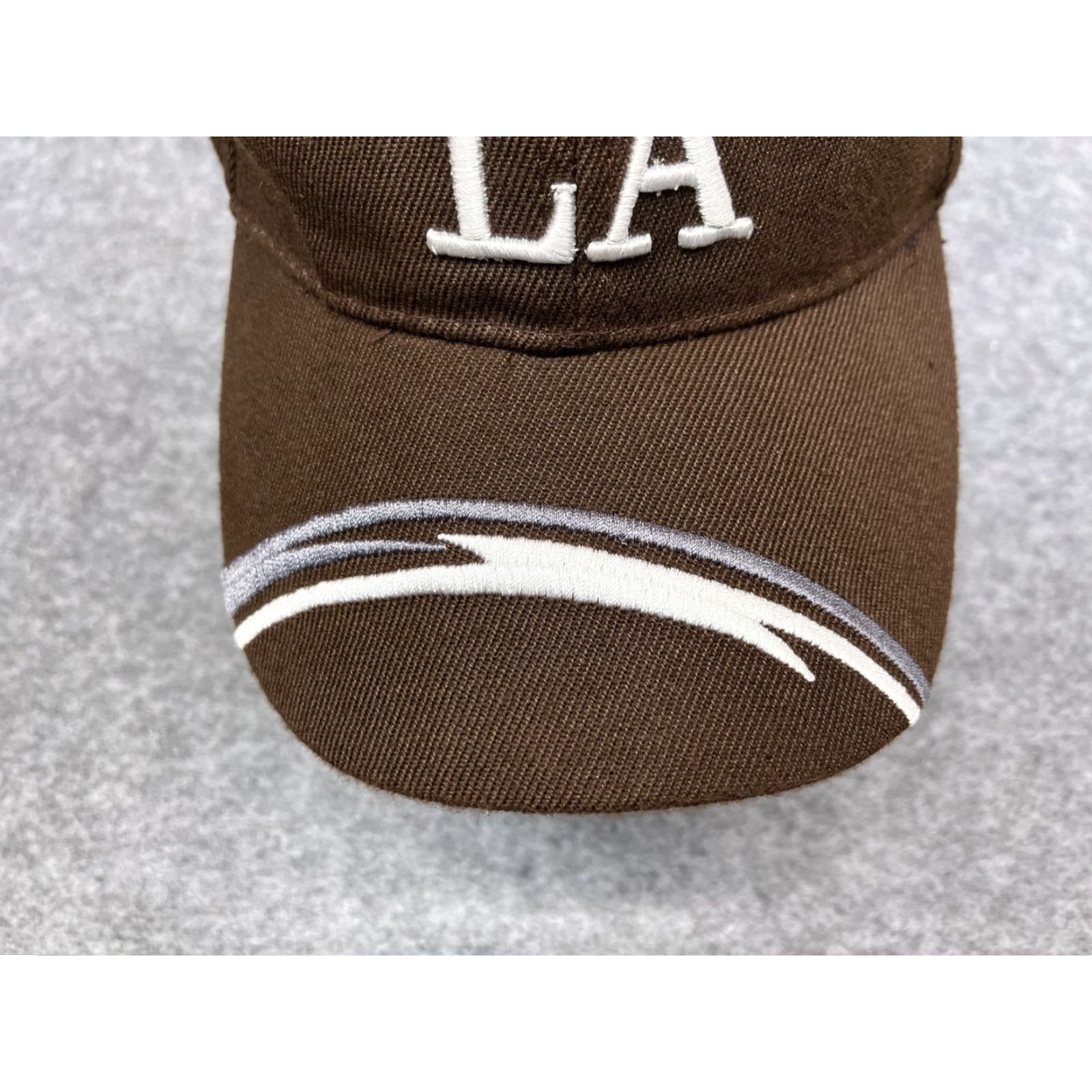 Vintage LA Hat Cap Strap Back Adult One Size Brown 100% Acrylic Outdoors Sports Hat/Cap Men Baseball Style Adjustable Lightweight Vintage: No Size ONE SIZE - 3 Thumbnail
