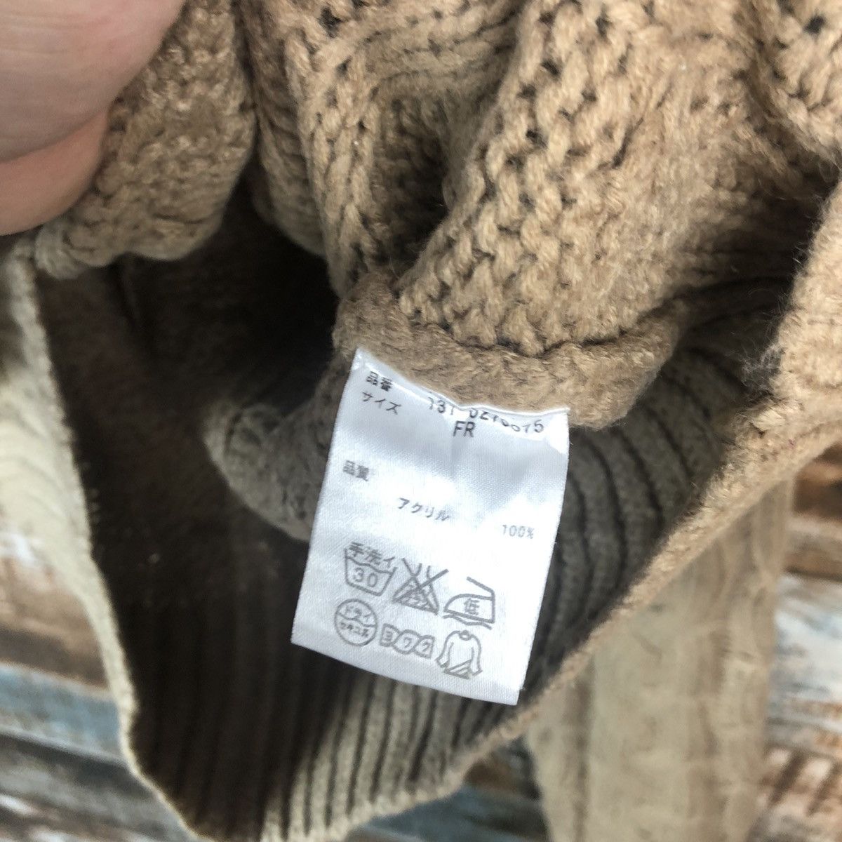 Homespun Knitwear × Japanese Brand Free Sia Brown cable Knitwear #A1882 Size S / US 4 / IT 40 - 11 Thumbnail