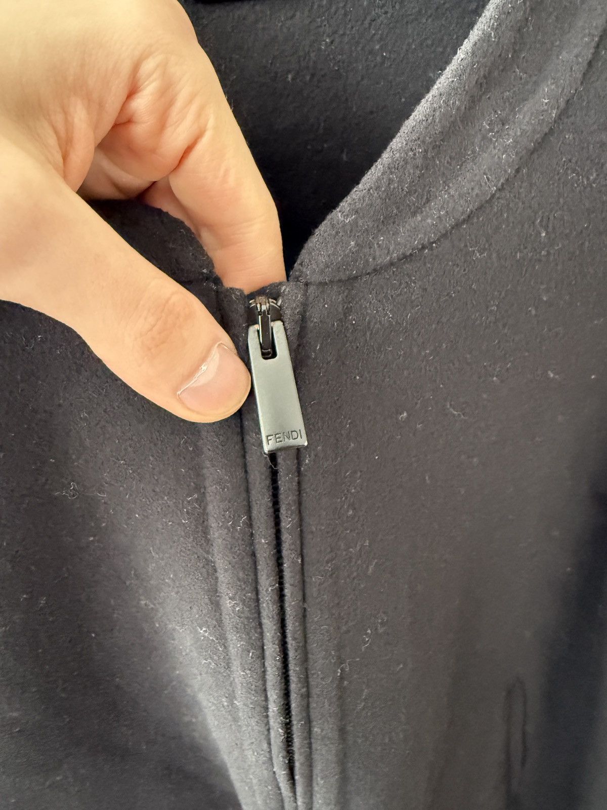 Fendi Vintage FENDI Roma Black Virgin Wool Zip Bomber Jacket Size US M / EU 48-50 / 2 - 4 Thumbnail