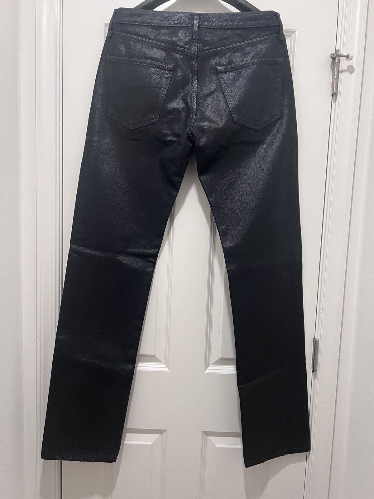 The Attico THE ATTICO Coated Straight Leg Jeans Size 29" - 8 Thumbnail