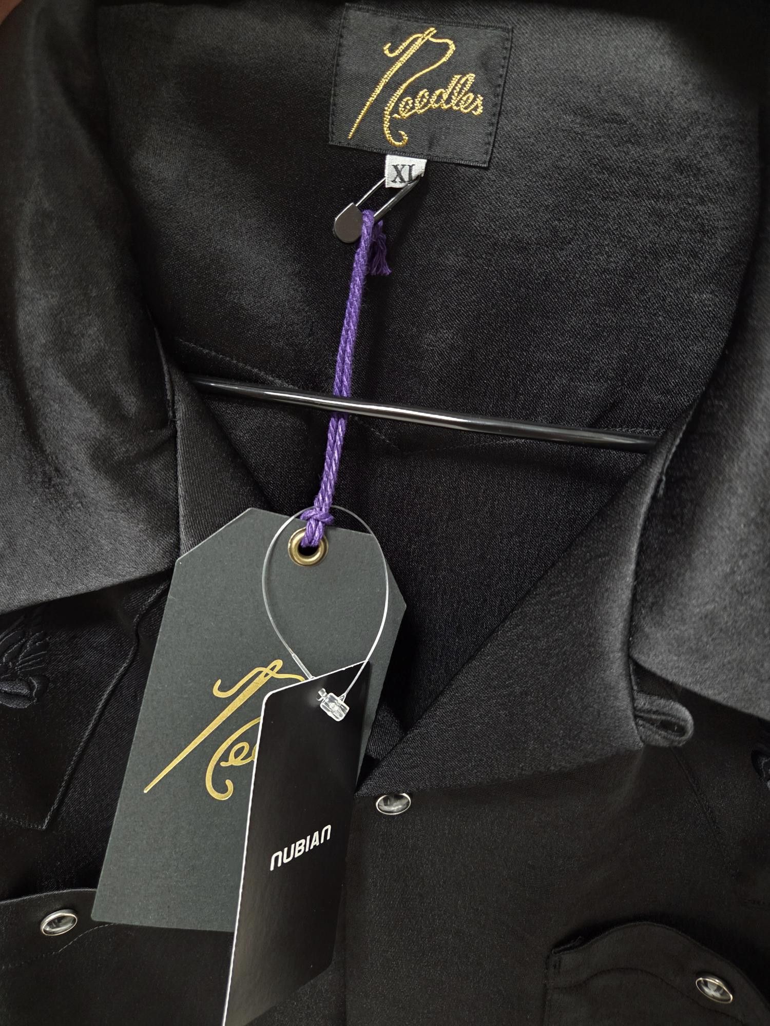Needles Needles Open Collar Shirt - Black - Size XL (Rare Size) Size US XL / EU 56 / 4 - 4 Thumbnail
