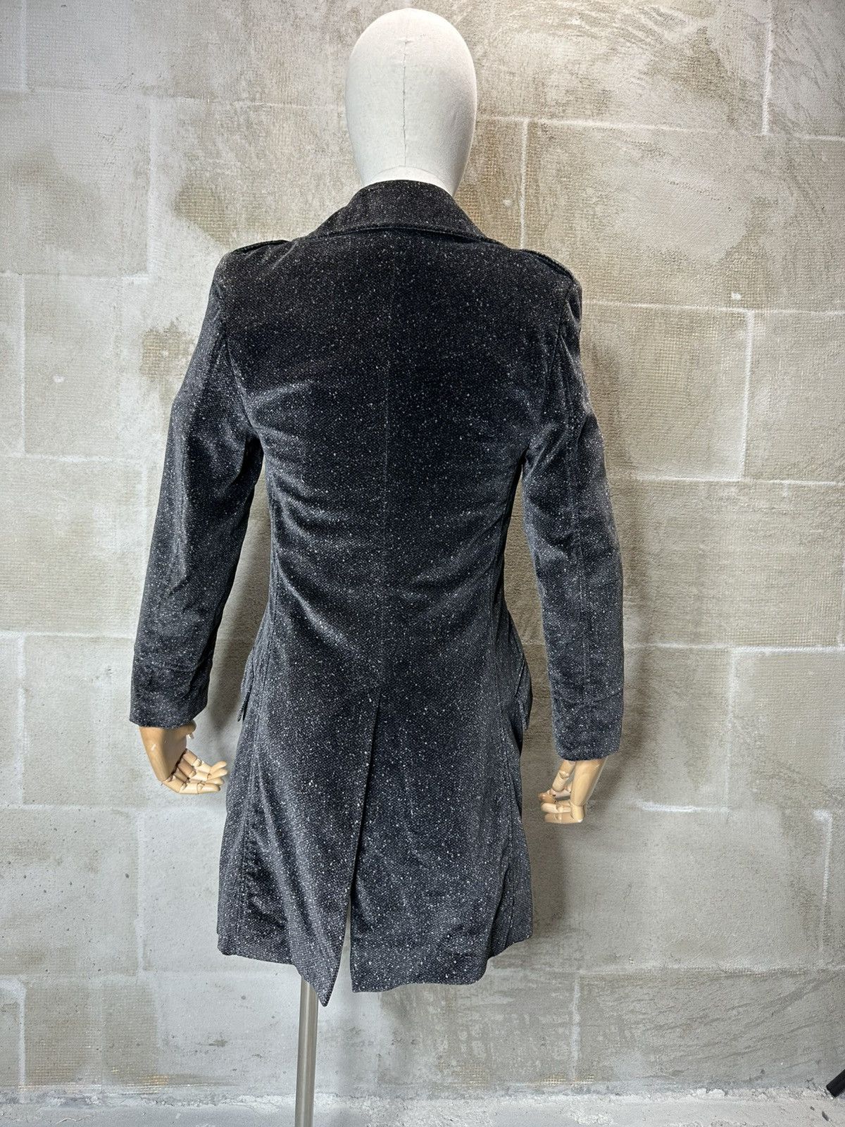 Dolce & Gabbana × Vintage Vintage Dolce & Gabbana Velour Wool Coat Size US M / EU 48-50 / 2 - 2 Thumbnail