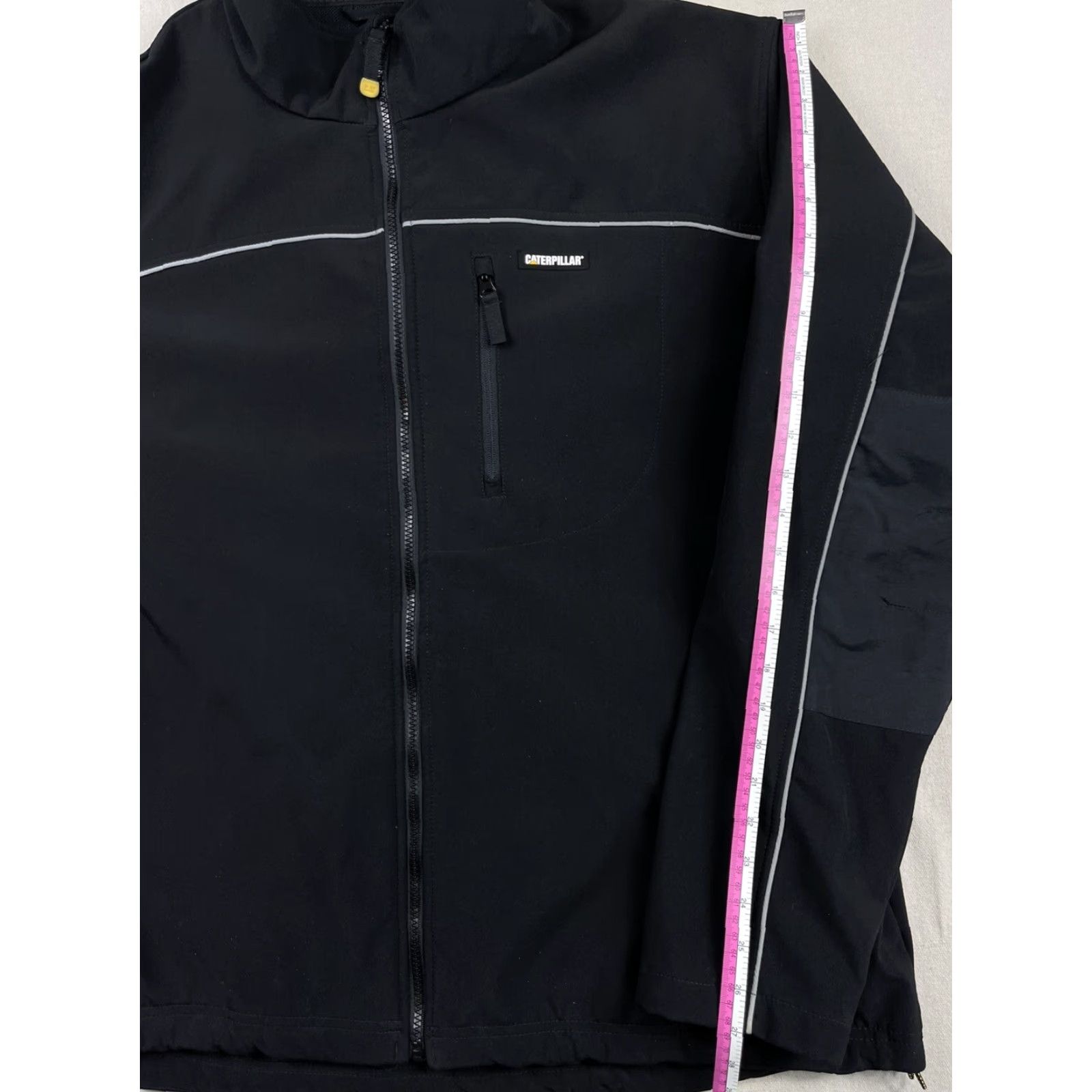 Caterpillar CAT Caterpillar Mens Jacket Workwear Fleece Lined Hooded Zip-Up Pockets Black XXL Size US XXL / EU 58 / 5 - 7 Thumbnail