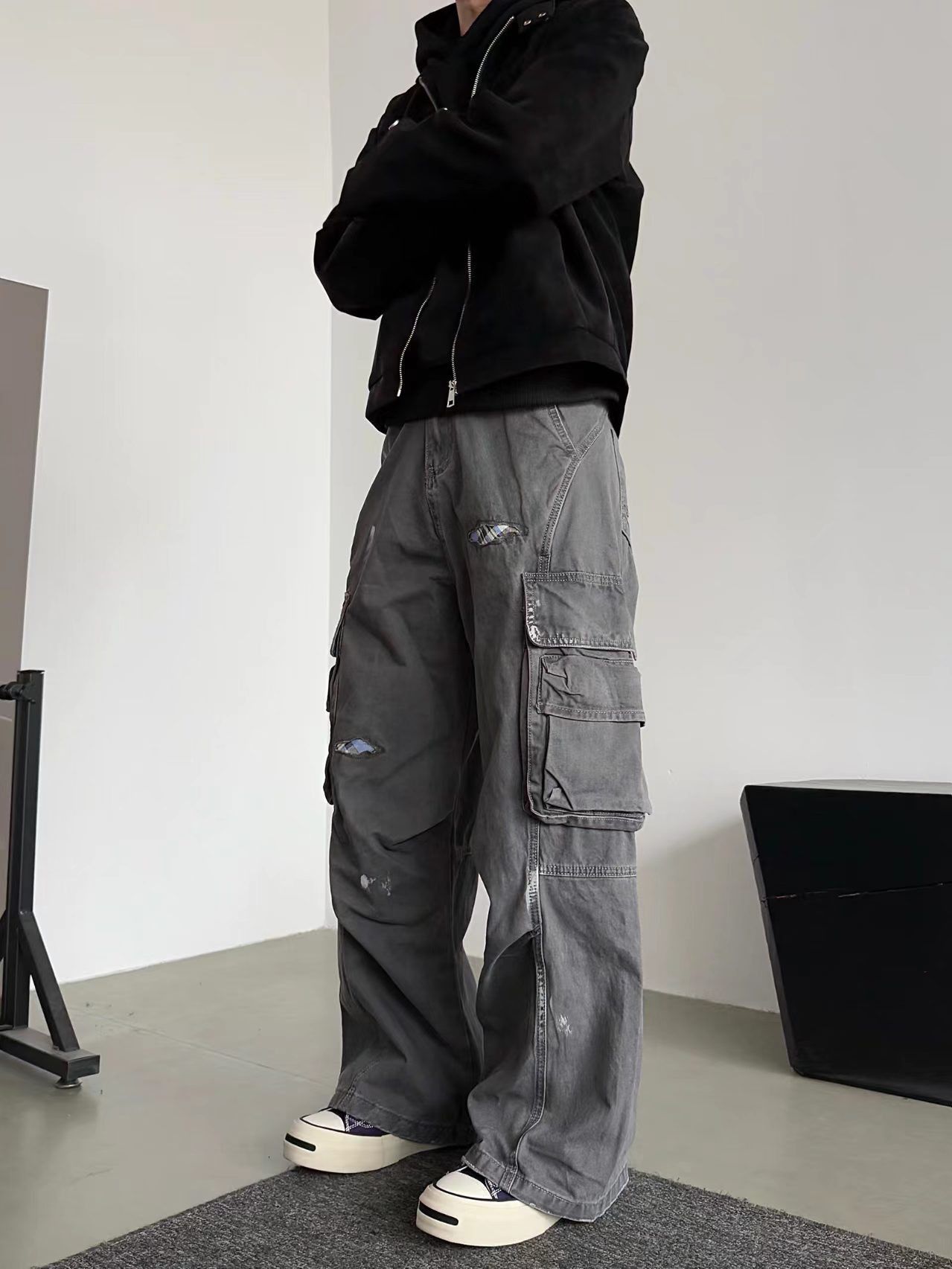 Other Distressed, relaxed-fit straight-leg work pants Size US 30 / EU 46 - 3 Thumbnail