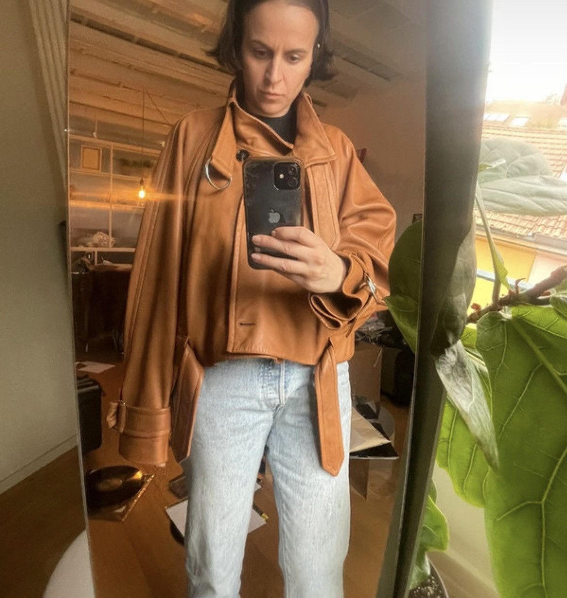 Acne Studios Timeless short leather jacket acne studios Size S / US 4 / IT 40 - 1 Thumbnail