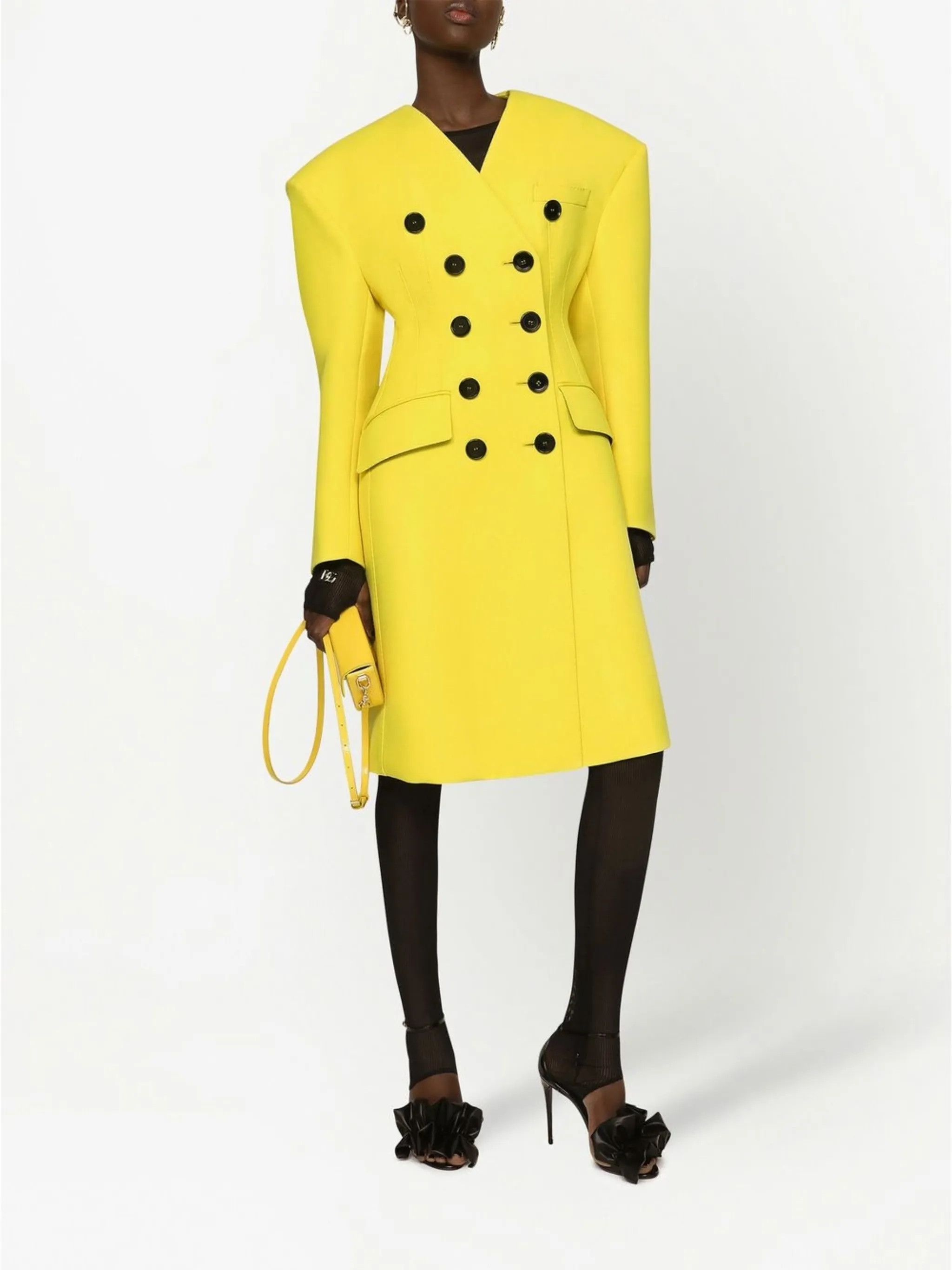 Dolce & Gabbana o1y0825 Coat in Yellow Size M / US 6-8 / IT 42-44 - 5 Thumbnail