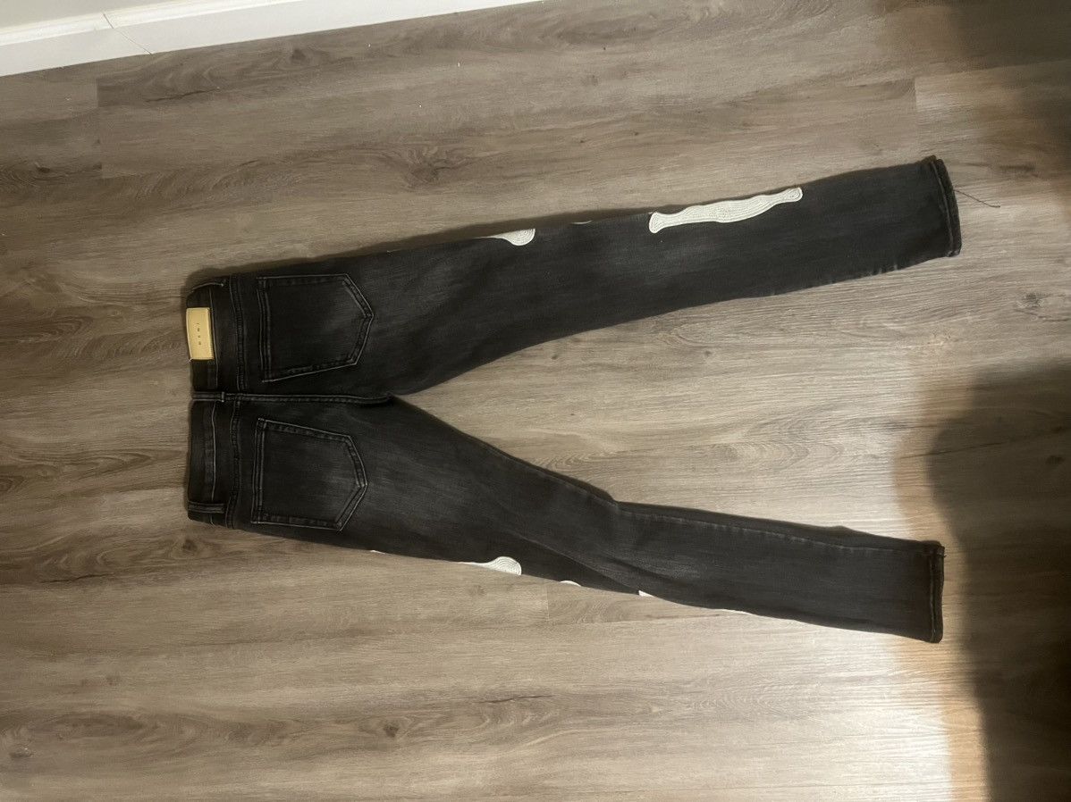MNML MNML black jeans with bones on the side Size US 29 - 4 Thumbnail