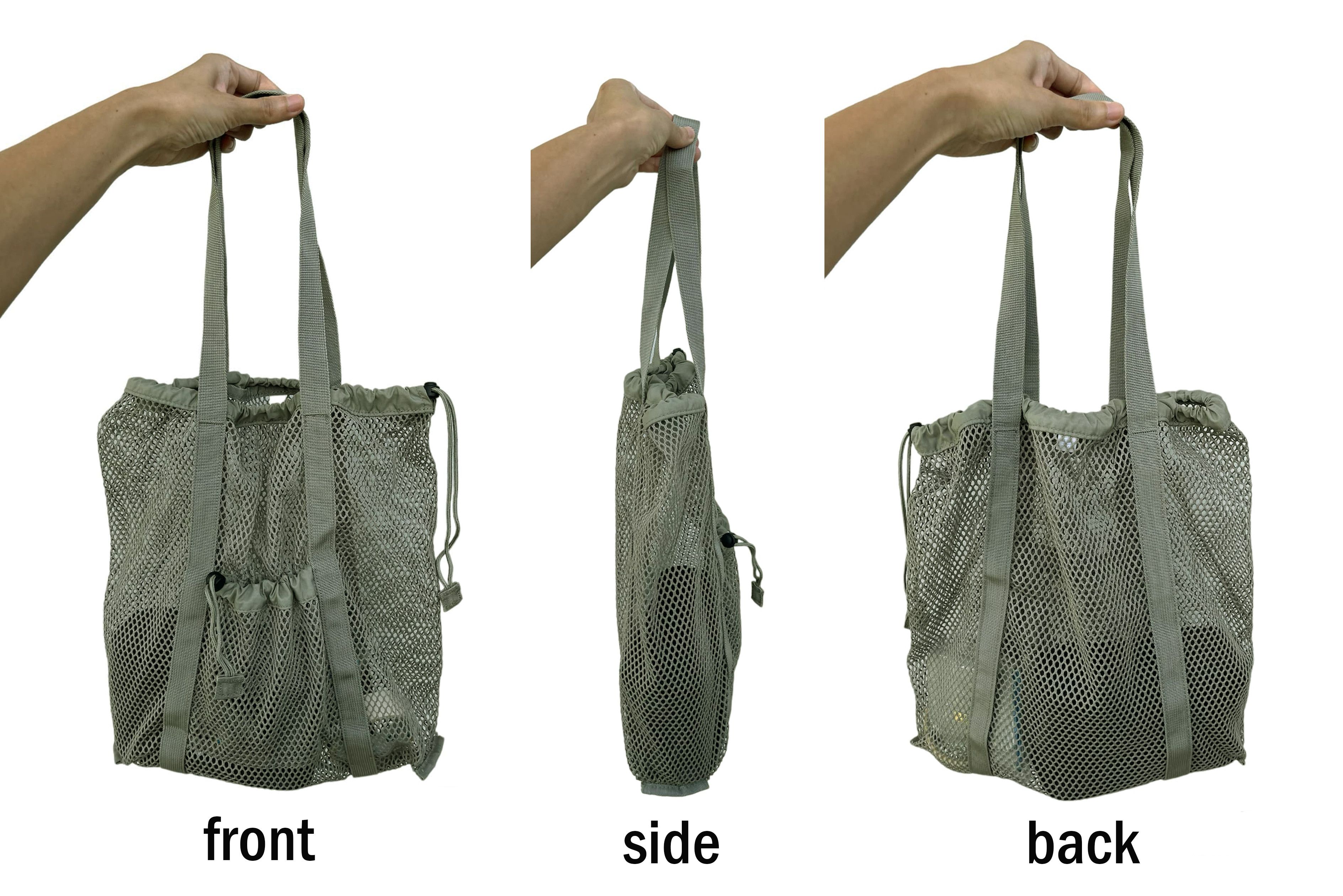 Uniqlo UNIQLO Green Army Net drawstring tote bag, see through Size ONE SIZE - 7 Thumbnail