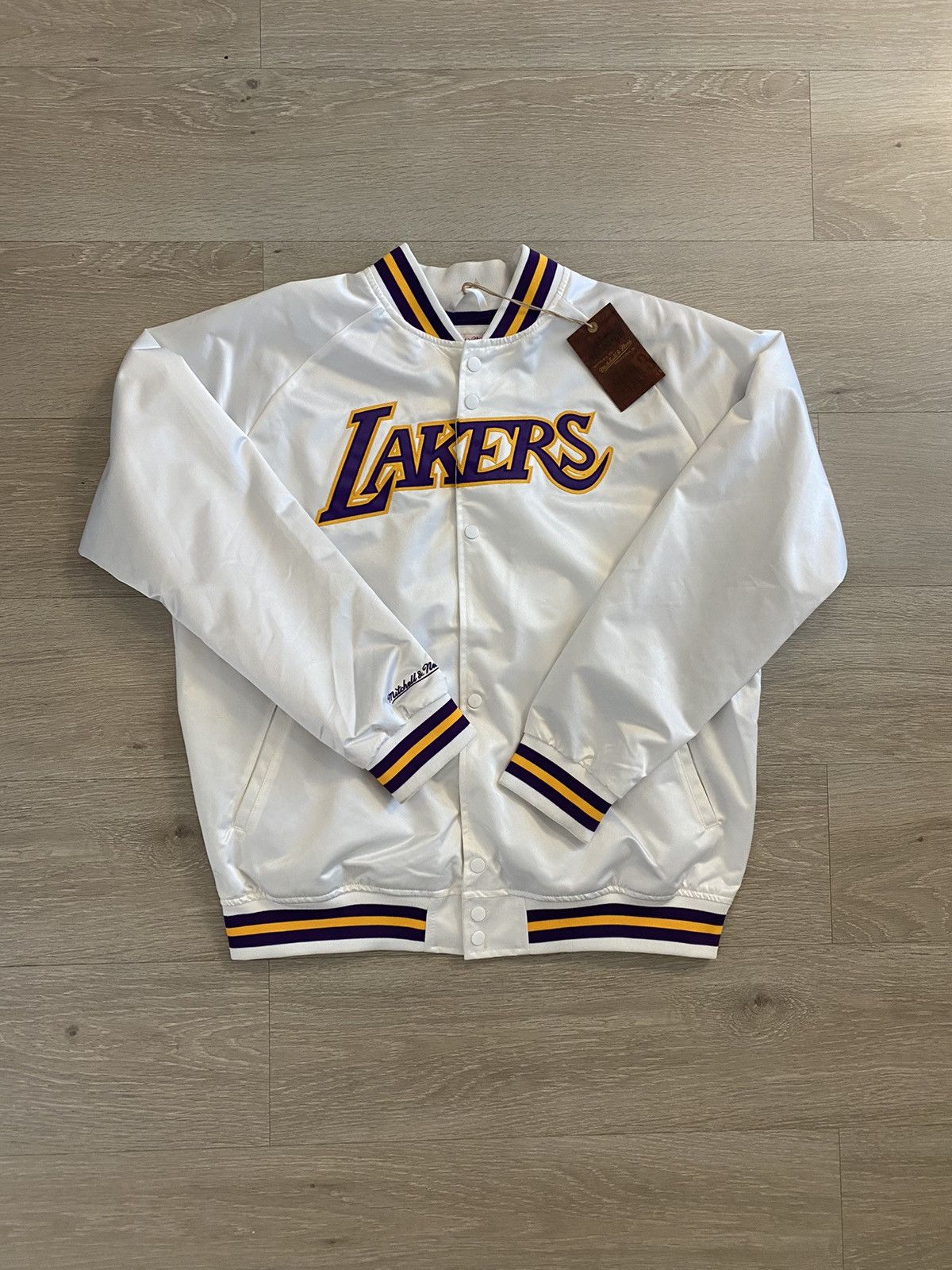 Mitchell & Ness × NBA Mitchell And Ness Lakers Bomber jacket Size US XL / EU 56 / 4 - 2 Thumbnail