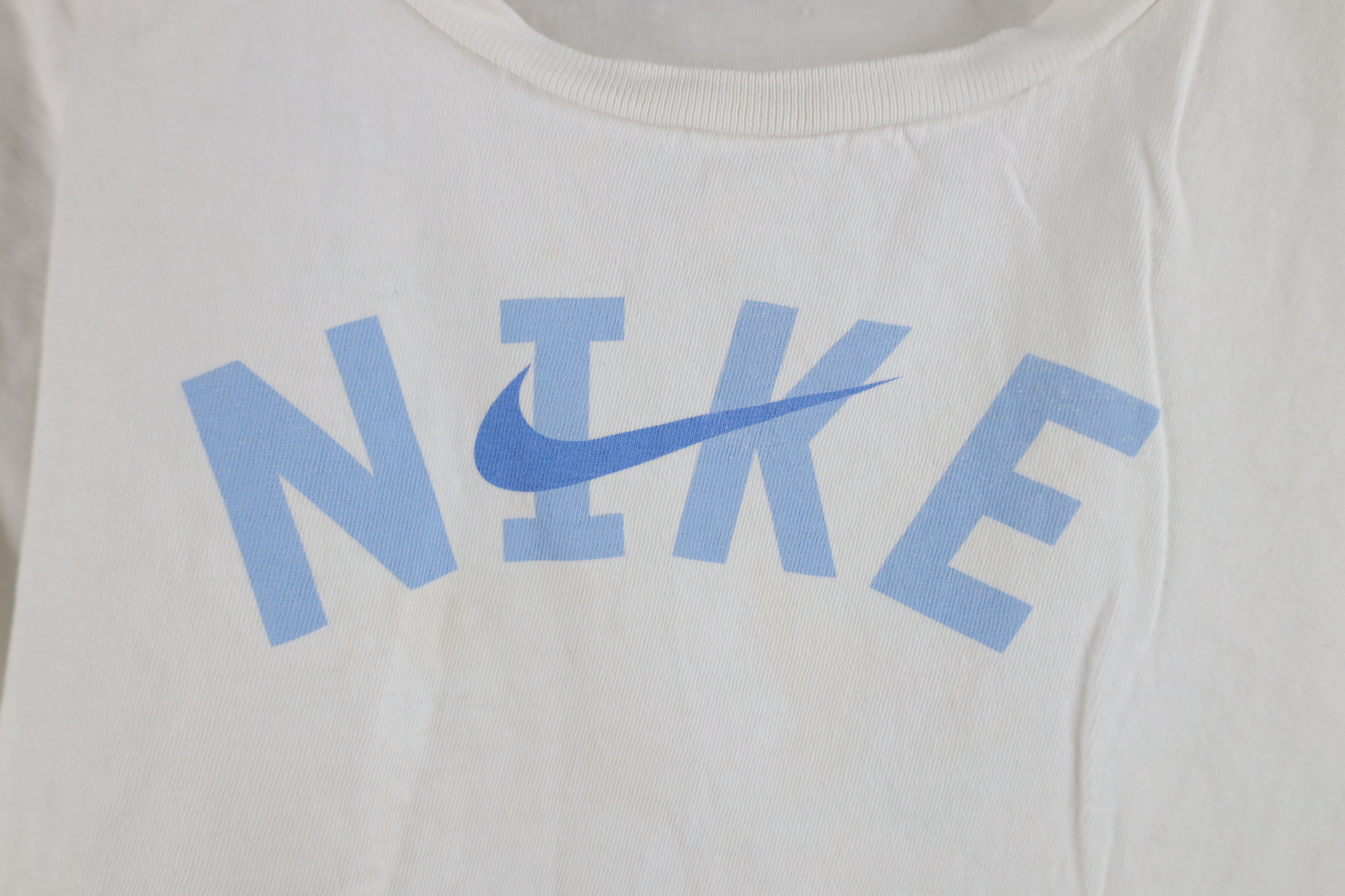 Nike × Vintage Vintage 90s Y2K Nike Scott Center Swoosh T-Shirt White Size S / US 4 / IT 40 - 5 Thumbnail