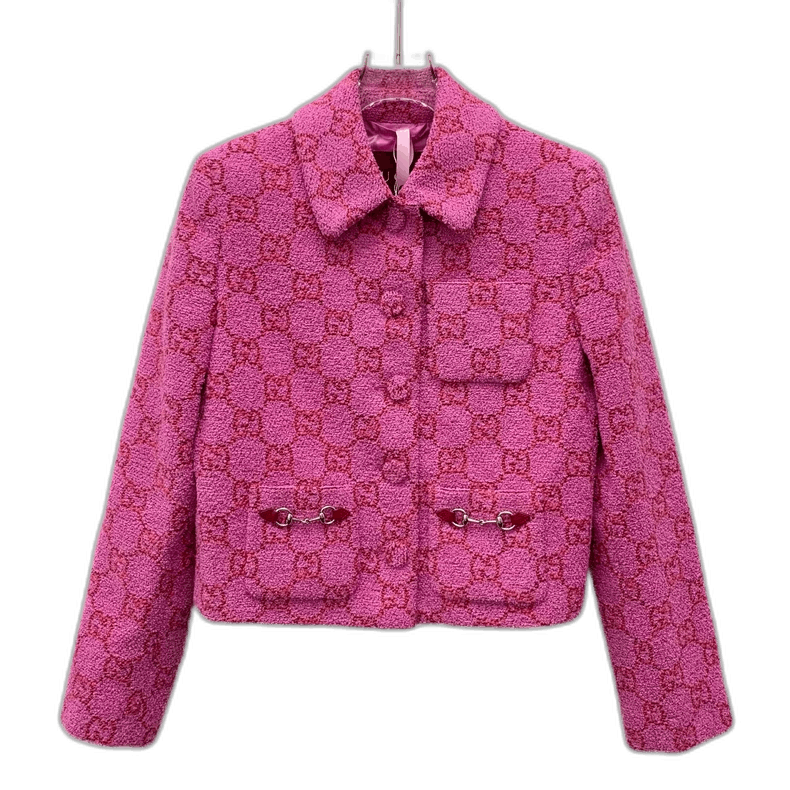 Gucci Pink Logo Long Sleeve Jacket
