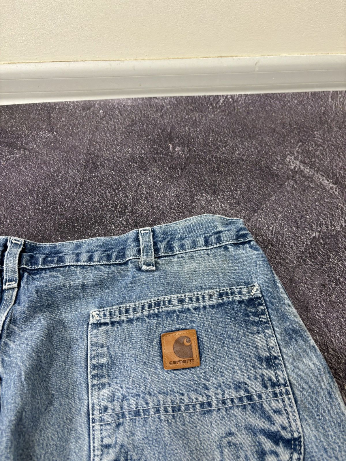 Carhartt Vintage 90s Carhartt Denim Dungaree Fit Hype Baggy Jeans Size US 40 / EU 56 - 8 Thumbnail