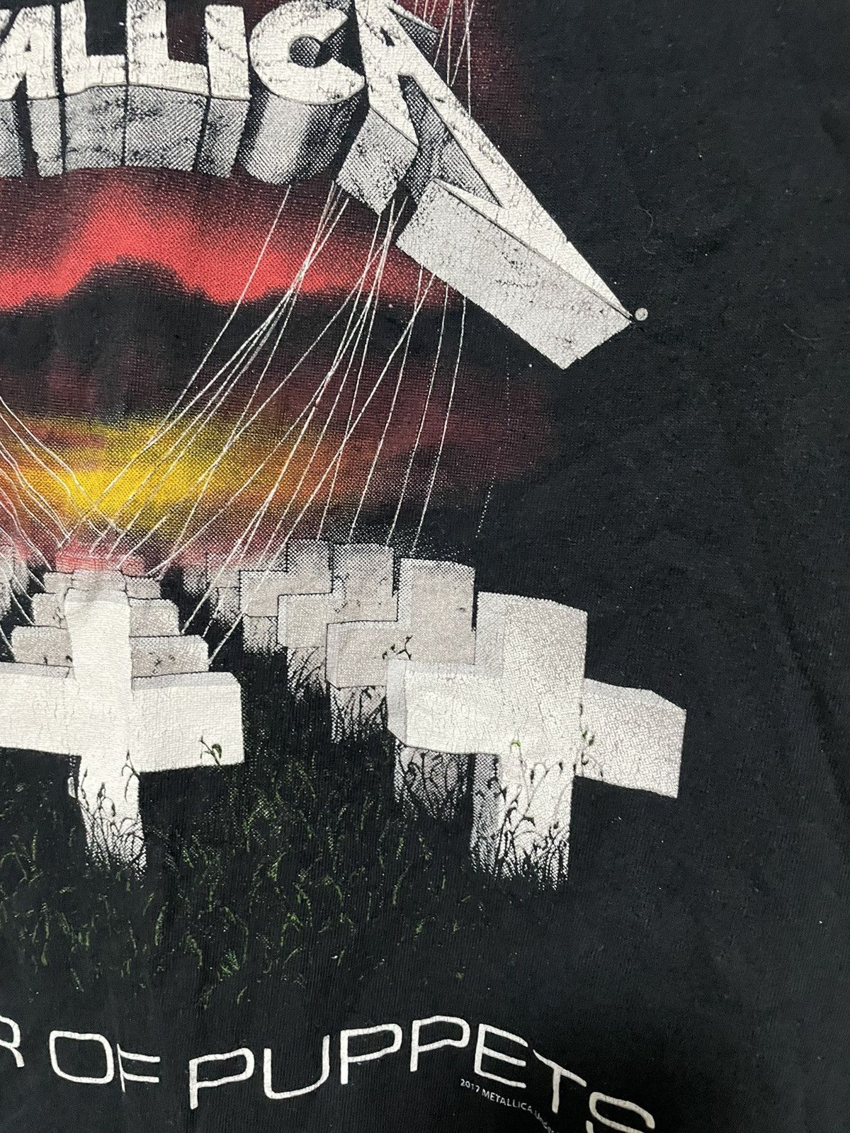 Band Tees Vintage Metallica Master of Puppets 2017 Tour Tee Black XL Size US L / EU 52-54 / 3 - 6 Thumbnail