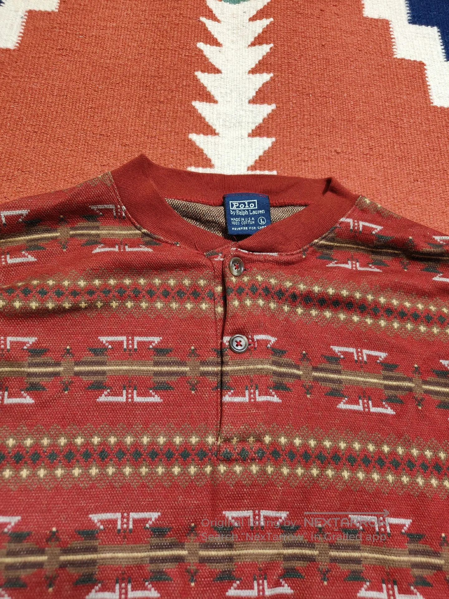 RRL Ralph Lauren Vintage Ralph Lauren RRL Henley Sweater. Size US L / EU 52-54 / 3 - 3 Thumbnail
