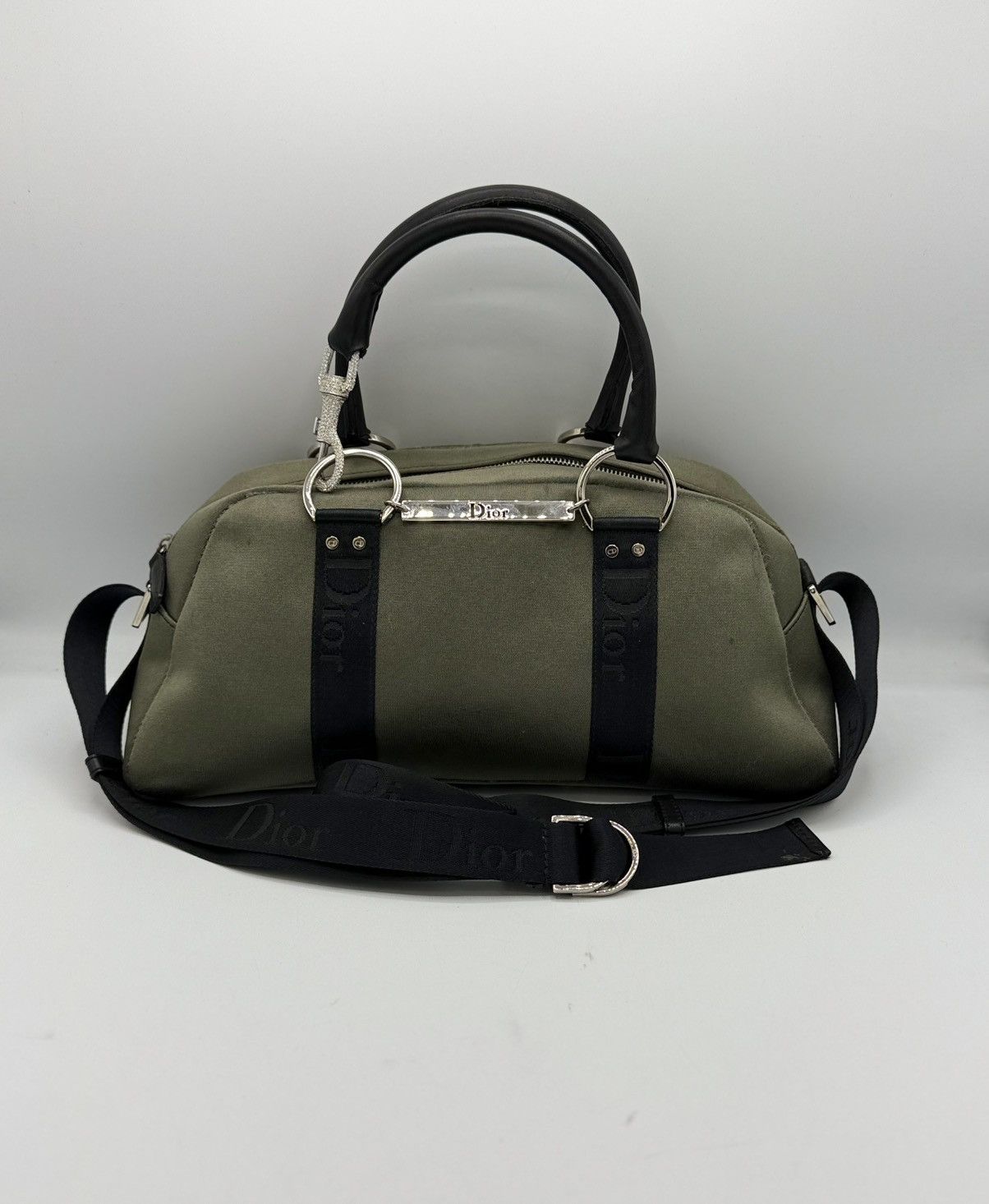Dior CHRISTIAN DIOR Crystal Hardcore Bowler Bag Grey Black Size ONE SIZE - 1 Thumbnail