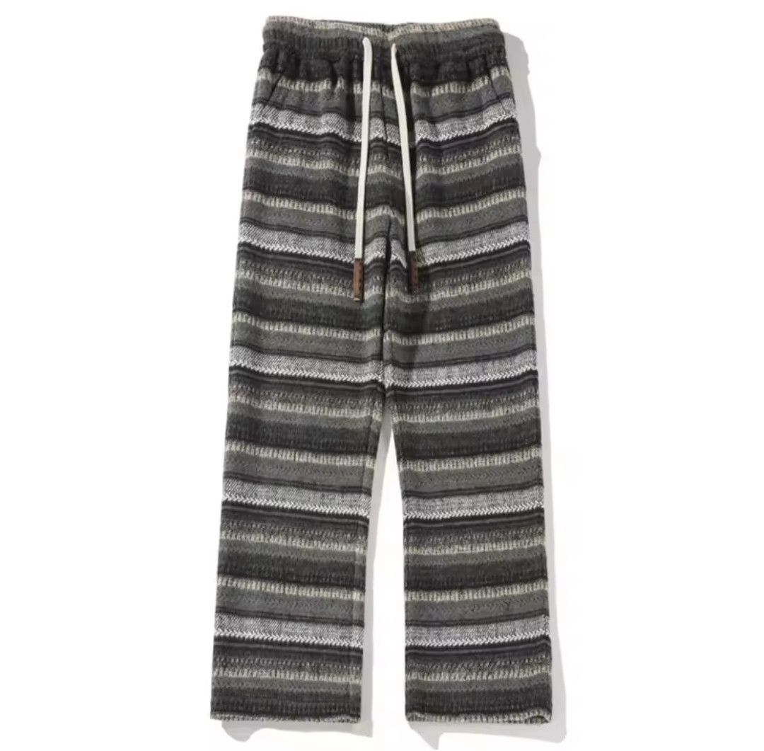 Japanese Brand Striped Drawstring Joggers Y2K Vibe Pants Size US 32 / EU 48 - 1 Thumbnail
