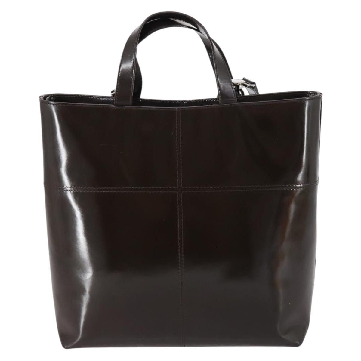 Gucci GUCCI Hand Bag Patent Leather Brown Size ONE SIZE - 3 Thumbnail