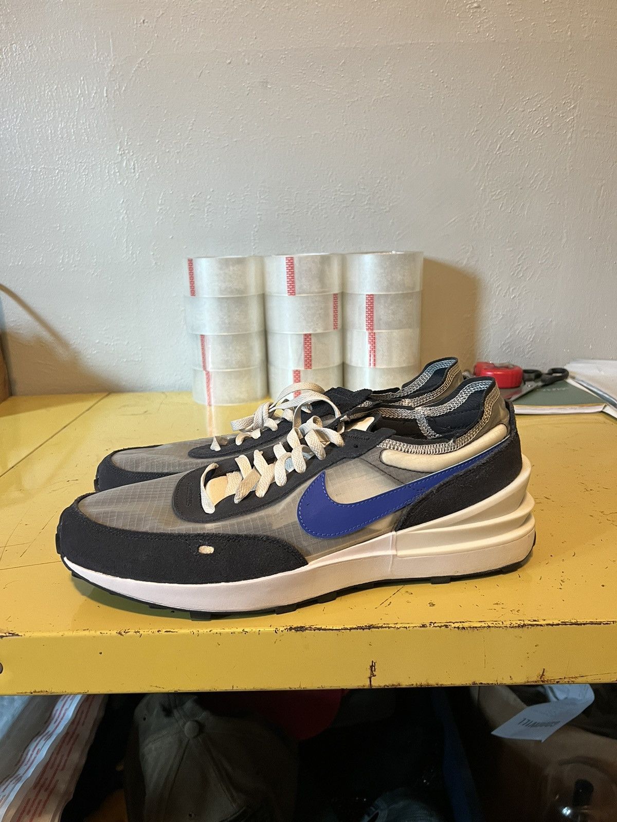 Nike Nike Waffle One GS 'Phantom Hyper Royal 2022 Sz 11.5 Size US 11.5 / EU 44-45 - 1 Thumbnail