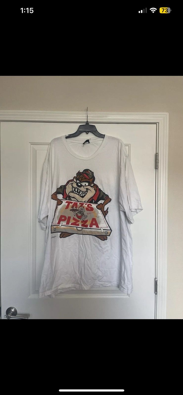 Changes × Vintage Vintage 1996 Warner Taz Pizza Double Sided Single Stitch Size US XXL / EU 58 / 5 - 1 Thumbnail
