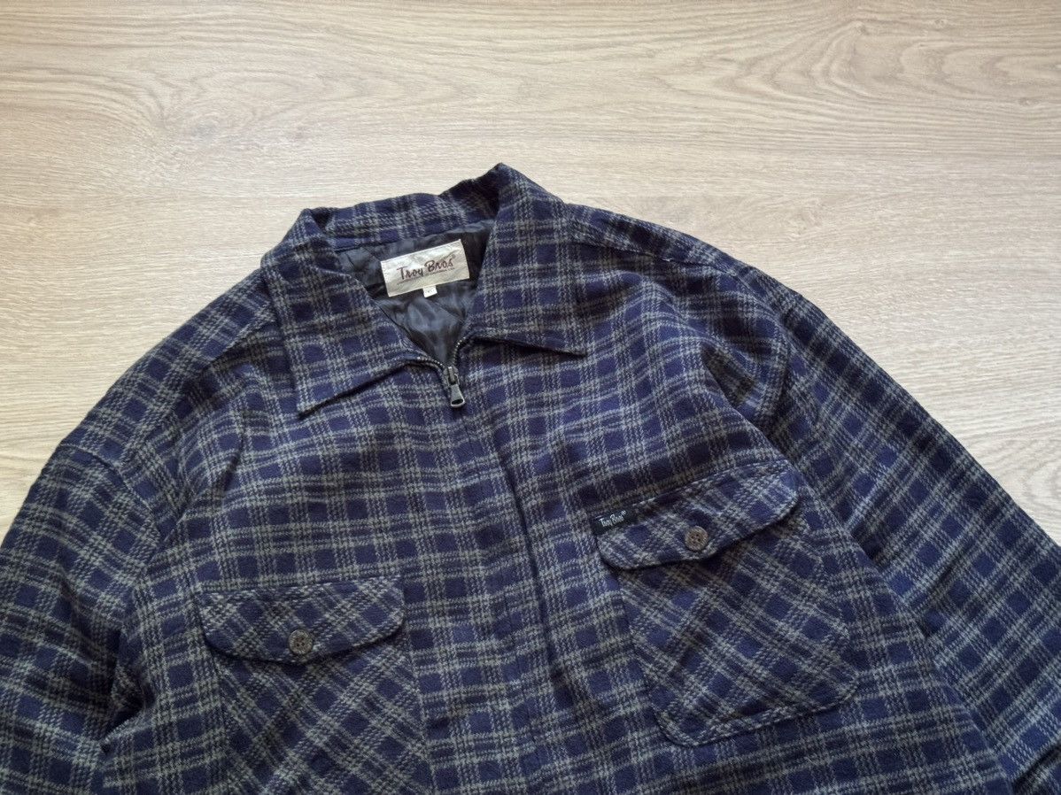 Japanese Brand Vintage Troy Brow Japanese Stripe Lined Plaid Flannel shirt Size US L / EU 52-54 / 3 - 2 Thumbnail
