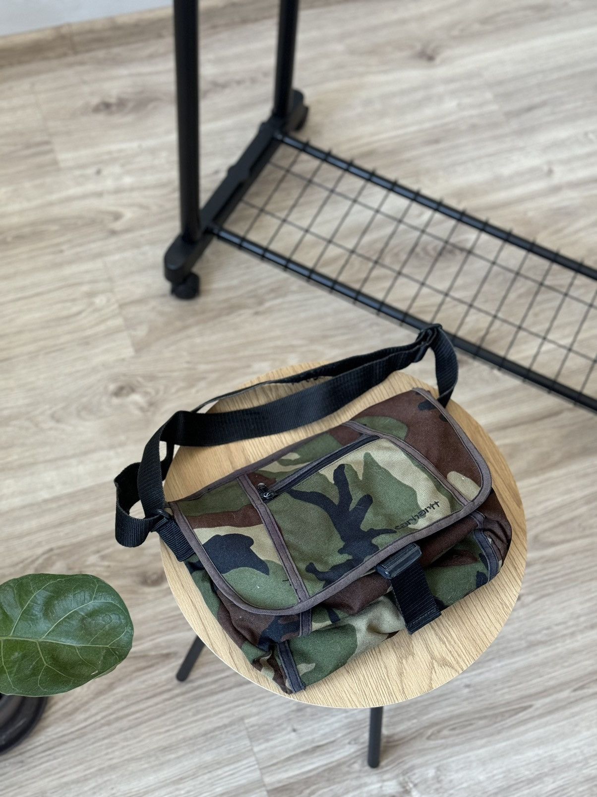 Y2K Carhartt Camo Messenger Shoulder Bag, Men's