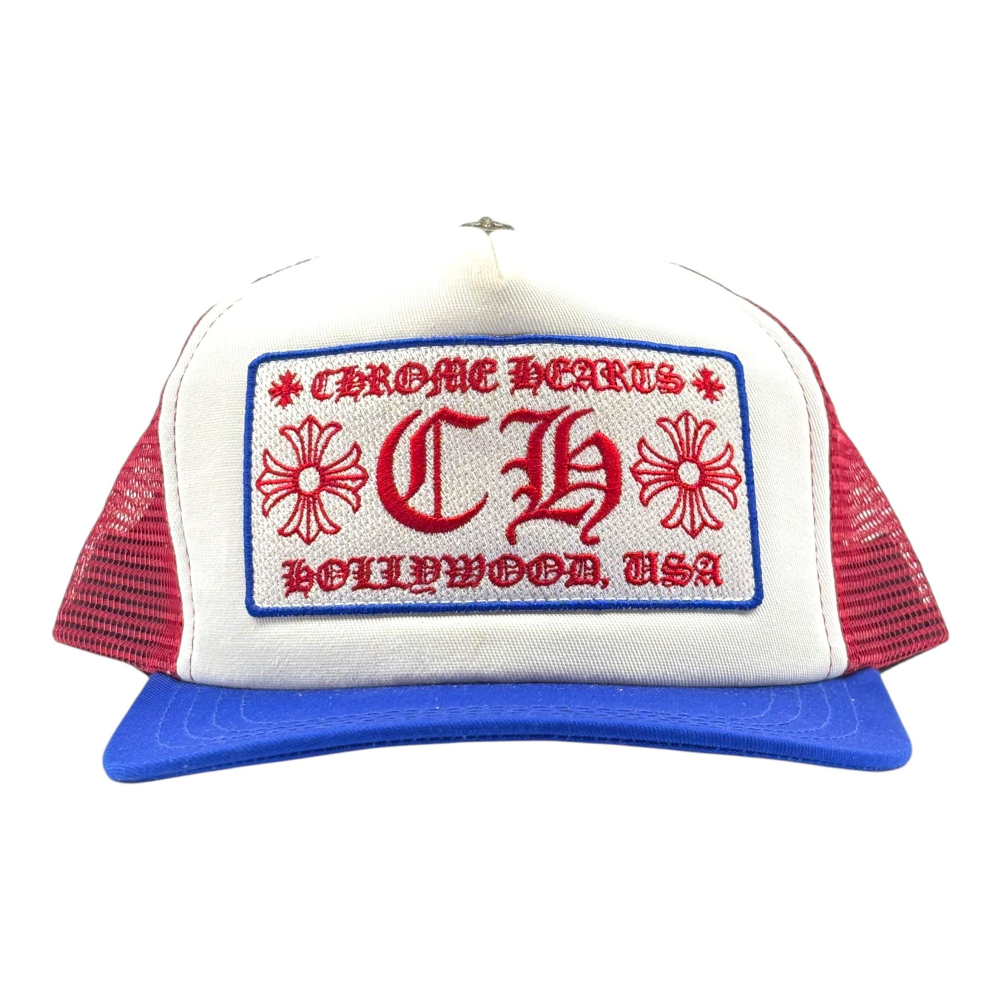 Chrome Hearts Trucker Hat Blue/Red/White Size ONE SIZE - 1 Thumbnail
