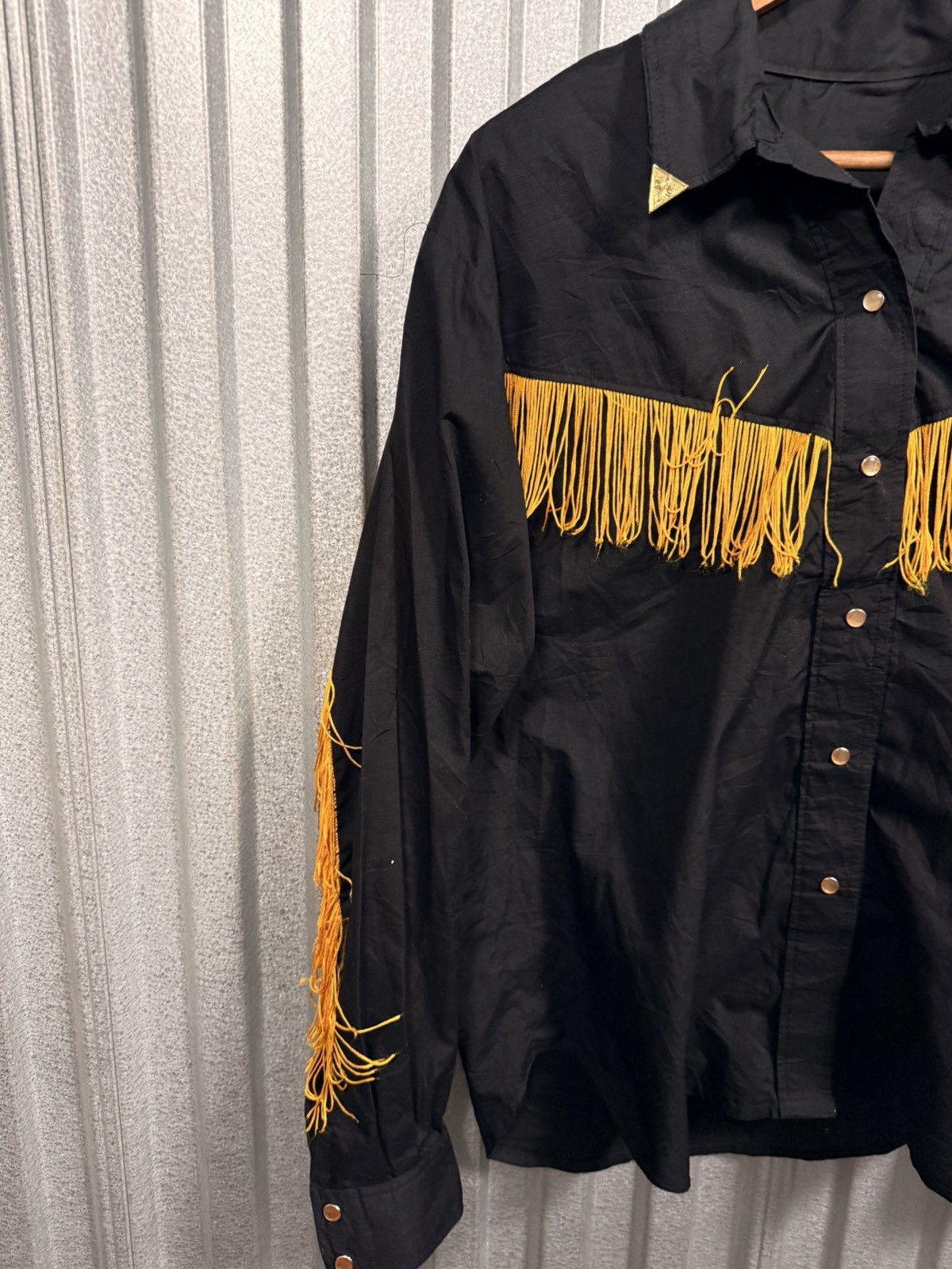 Other Insane Vintage Western Fringe Pearl Snap Button Cowboy Shirt Size US M / EU 48-50 / 2 - 7 Thumbnail