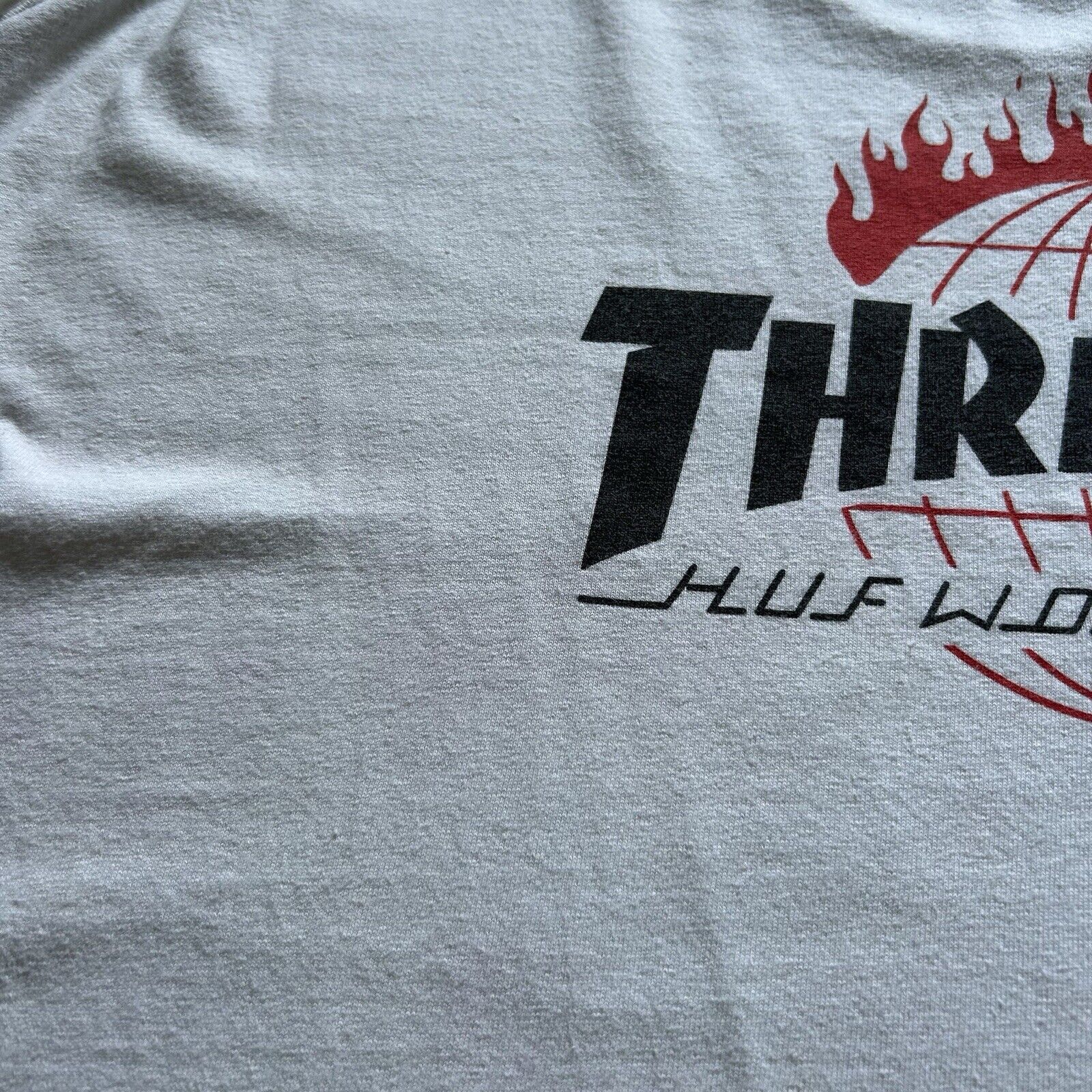 Huf Vintage HUF Thrasher Magazine Graphic T Shirt Men's XL White Size US XL / EU 56 / 4 - 5 Thumbnail