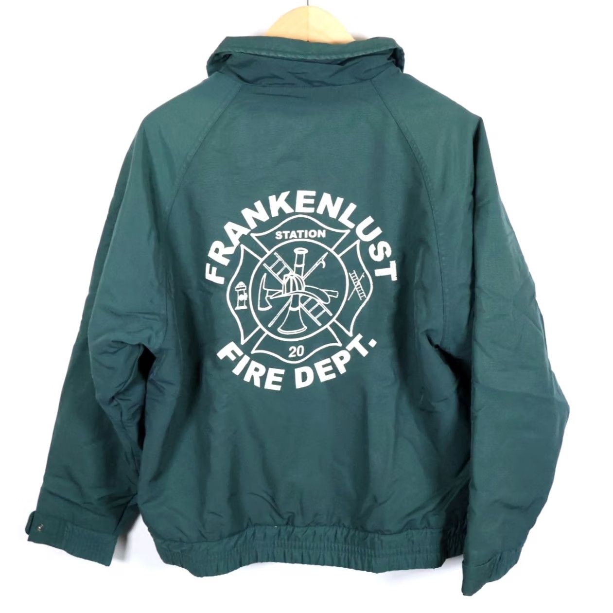 Carhartt VTG Carhartt Fleece Lined Jacket Men Large Green Bomber Jacket 90s Grunge Retro Chainstitch Fire Department Full Zip Pockets Size US L / EU 52-54 / 3 - 2 Thumbnail
