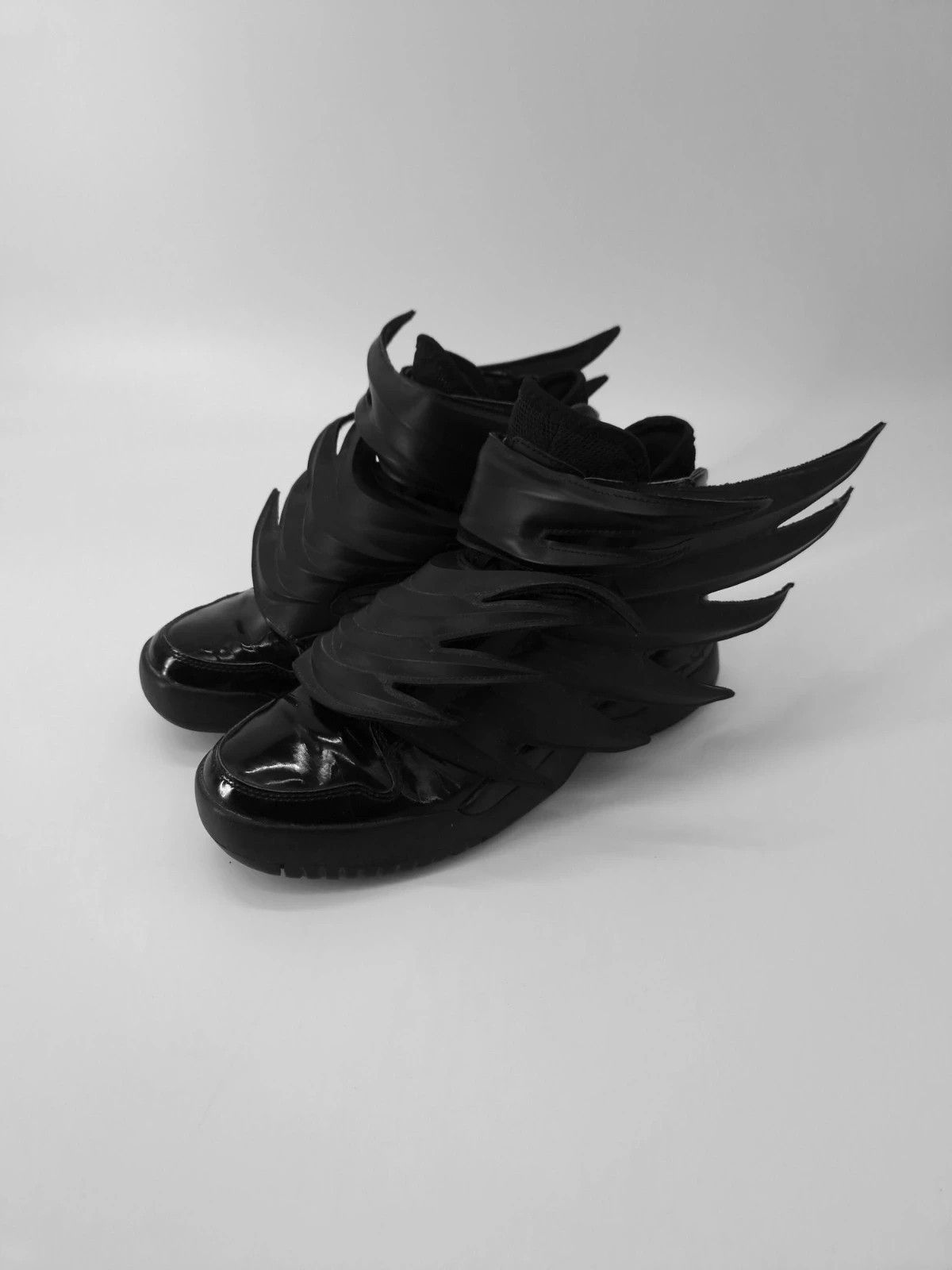 Adidas × Jeremy Scott Adidas by Jeremy Scott JS Wings 3.0 Dark Knight Batman Shoes Size US 9 / IT 39 - 4 Thumbnail