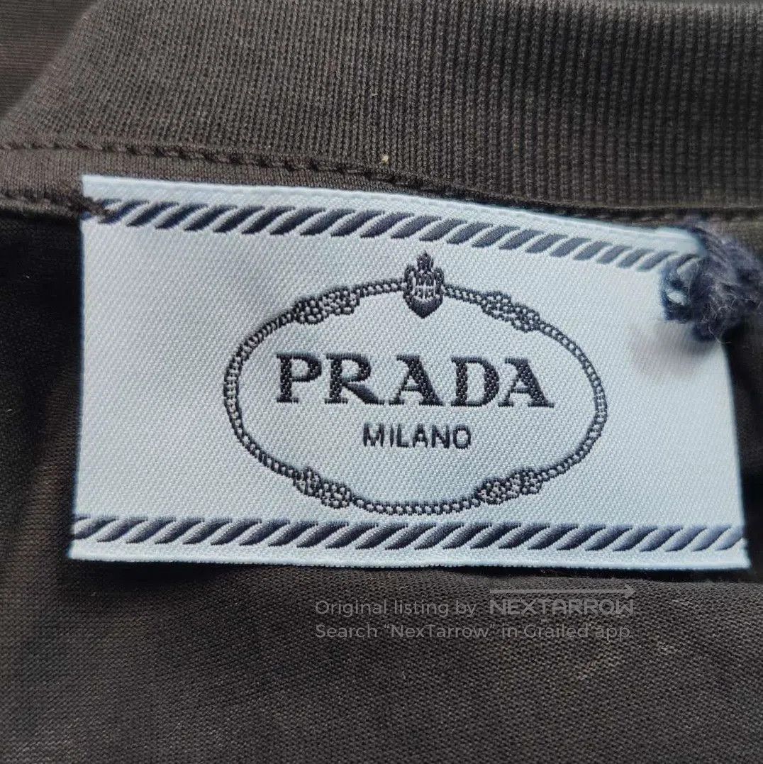 Prada Prada Black Cotton Crew Neck T. Size S / US 4 / IT 40 - 4 Thumbnail