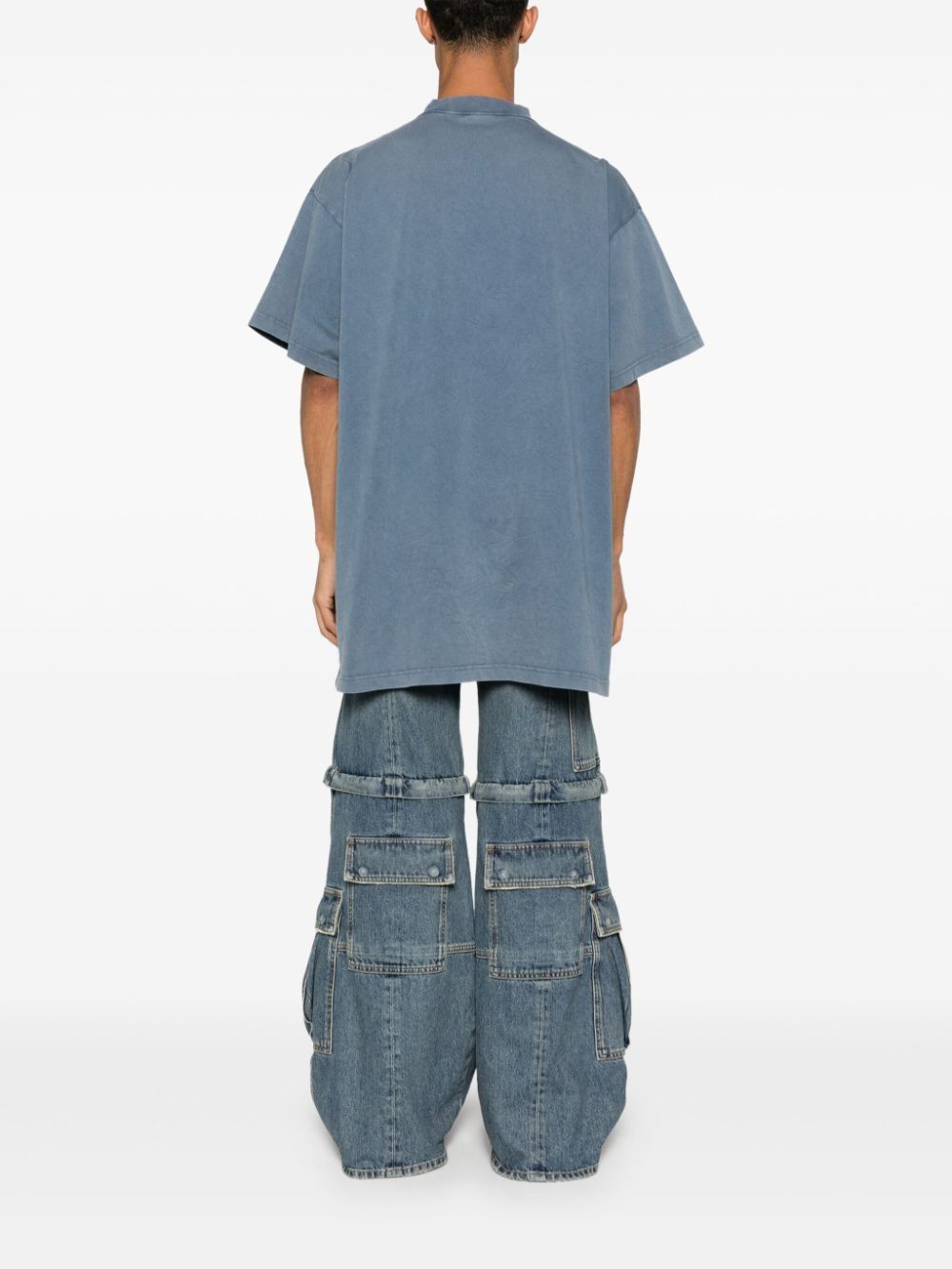 Balenciaga o1srvl11e0325 Enjoy Paris T-Shirt Oversized in Blue Size US M / EU 48-50 / 2 - 3 Thumbnail