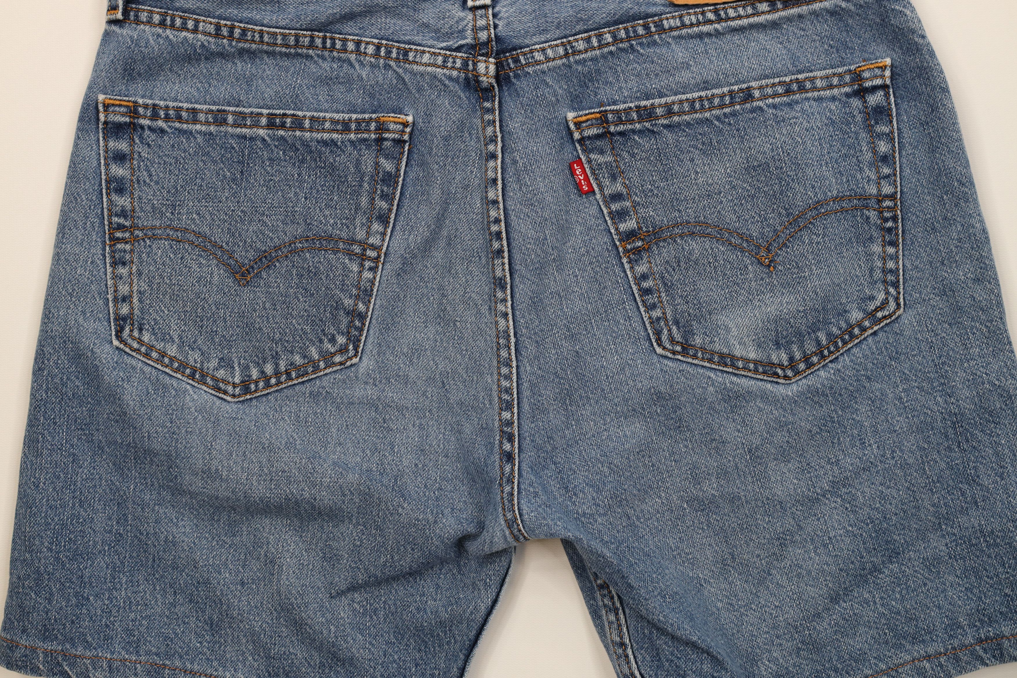 Levi's Vintage 90s Levis 505 Above Knee Regular Fit Denim Shorts Size US 33 - 10 Thumbnail