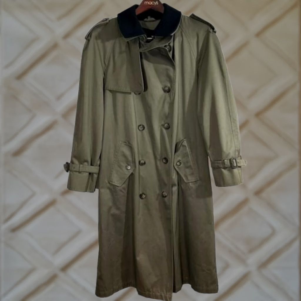 Bill Blass Vintage Bill Blass Trench Coat Mens M, Gray 90s Size US M / EU 48-50 / 2 - 1 Thumbnail