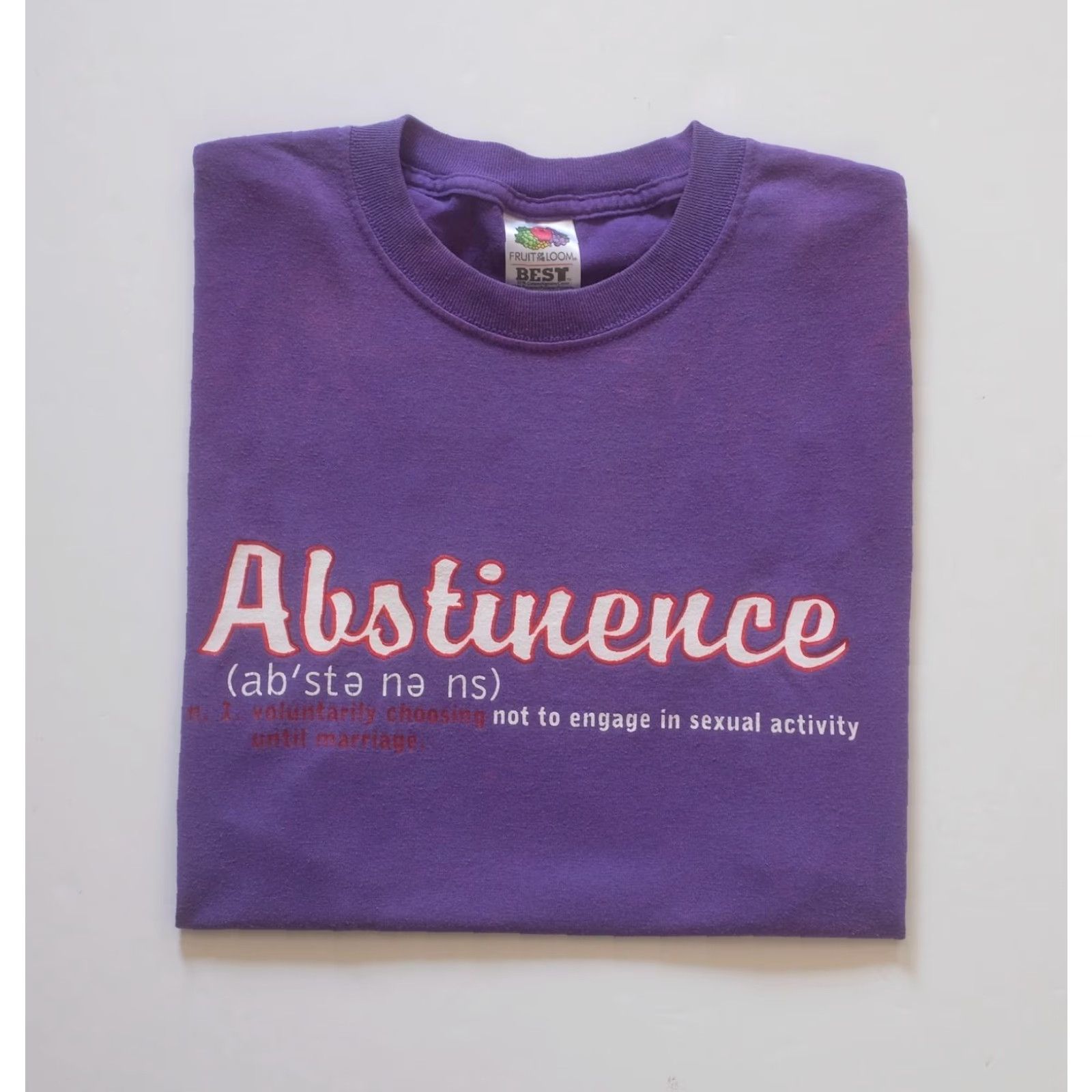 Fruit Of The Loom VINTAGE Fruit of the Loom 90s T-Shirt Tank S Mens Purple Cotton Crew Neck Short Sleeve Size US S / EU 44-46 / 1 - 6 Thumbnail