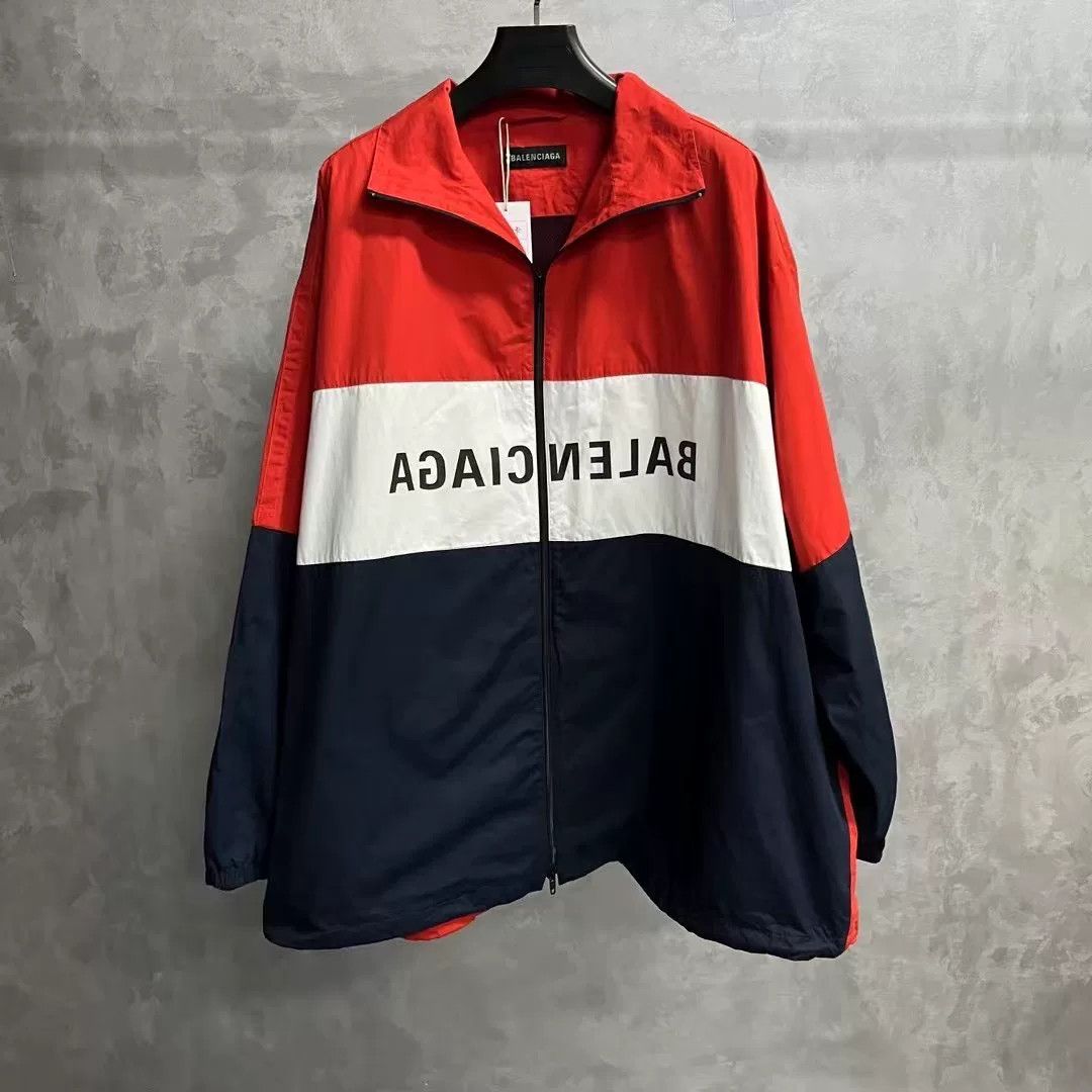 Balenciaga Balenciaga Black Red Logo Zip Jacket Size US L / EU 52-54 / 3 - 1 Thumbnail