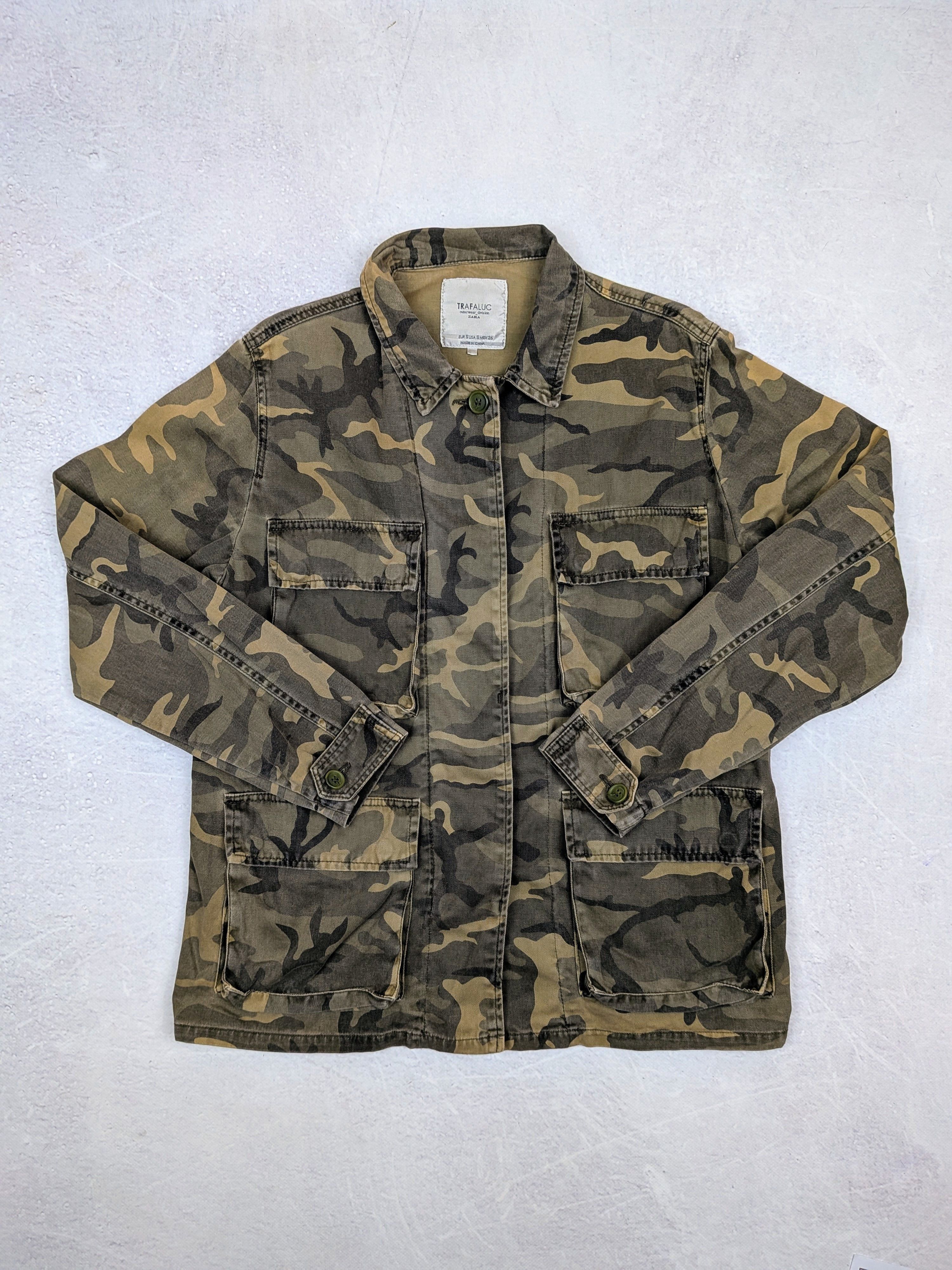 Zara Zara Trafaluc Camouflage Utility Field Jacket Size S/M Size US S / EU 44-46 / 1 - 1 Thumbnail