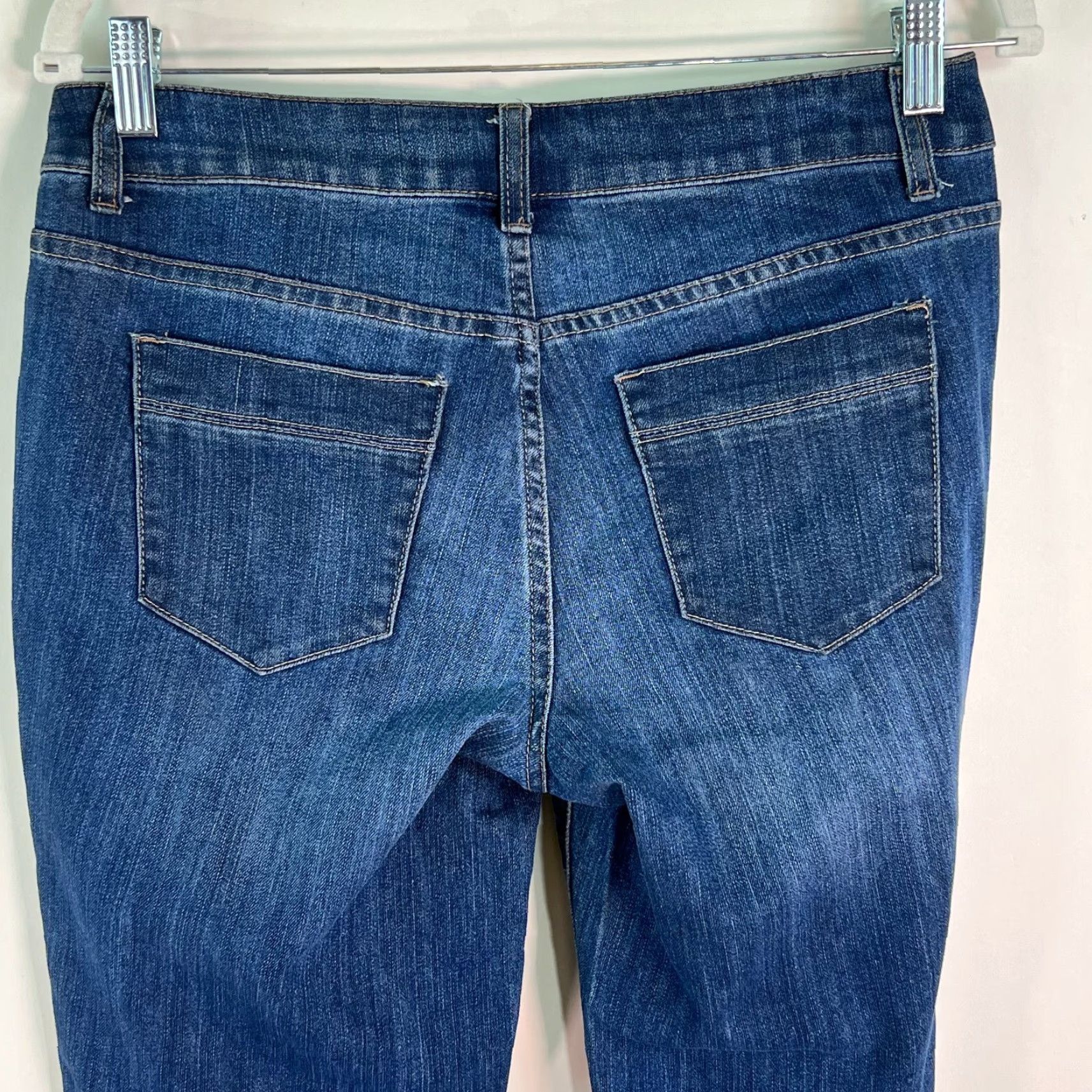 Vintage Christopher & Banks Womens Modern Fit Straight Leg Blue Denim Jeans Size 4 Size 27" / US 4 / IT 40 - 5 Thumbnail