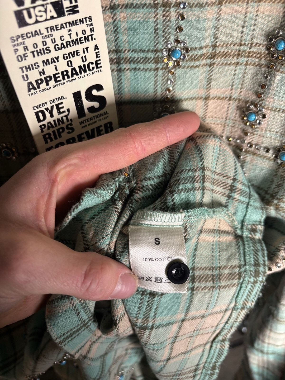 Vale Vale Forever Little Gems Flannel ‘Green’ Size US S / EU 44-46 / 1 - 5 Thumbnail