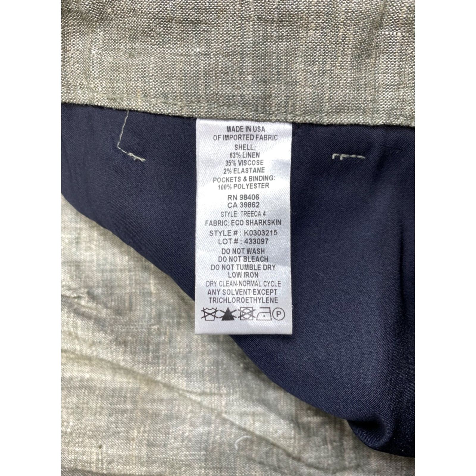Theory Theory Pants Womens 0 Cropped Straight Linen Blend Gray Regular Business Casual City Preppy #9677 Size 25" / US 0 / IT 36 - 4 Thumbnail